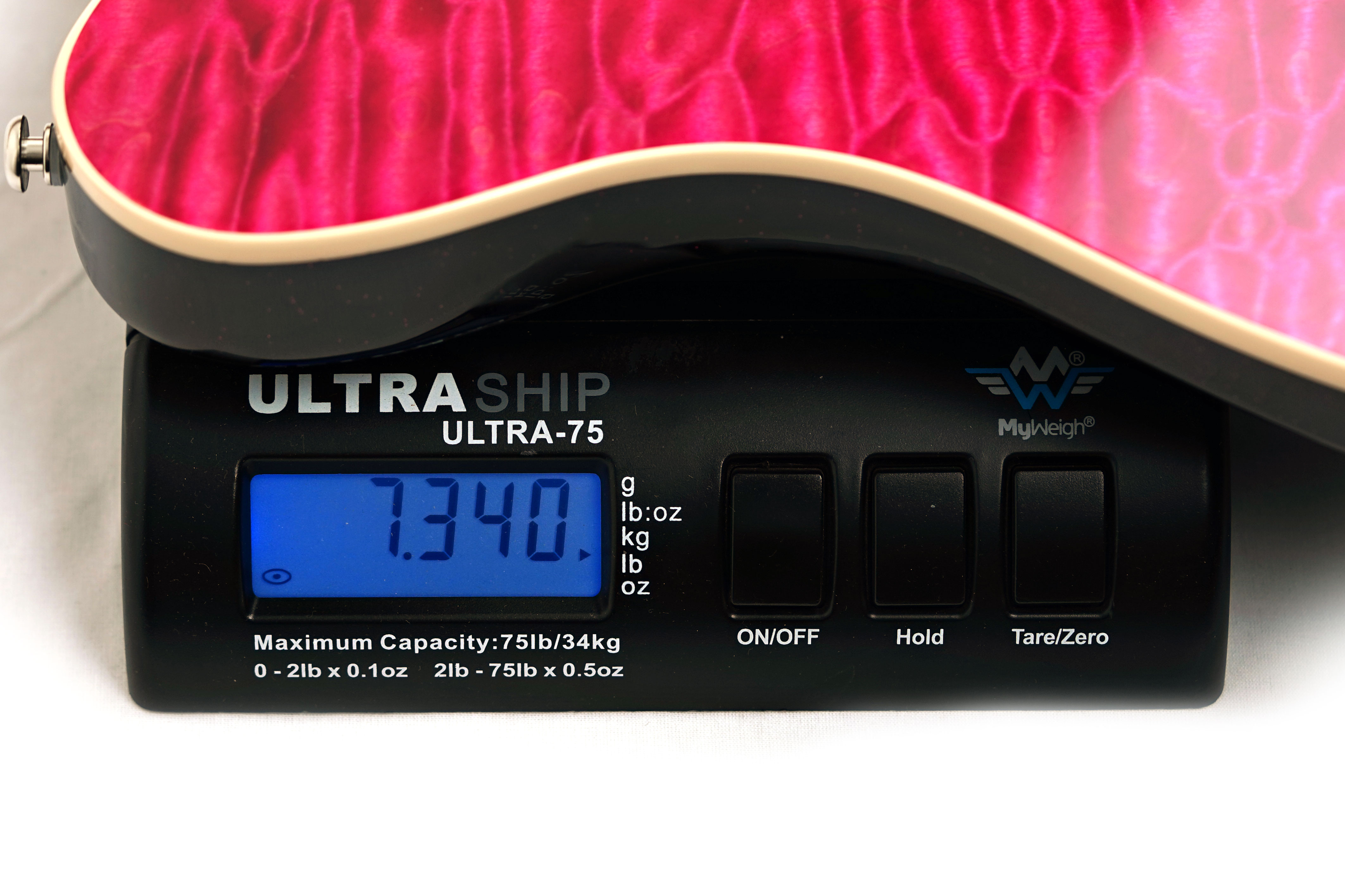 Music Man 30th Anniversary Axis Translucent Pink Quilt / Black Pink Sparkle Back #H09712