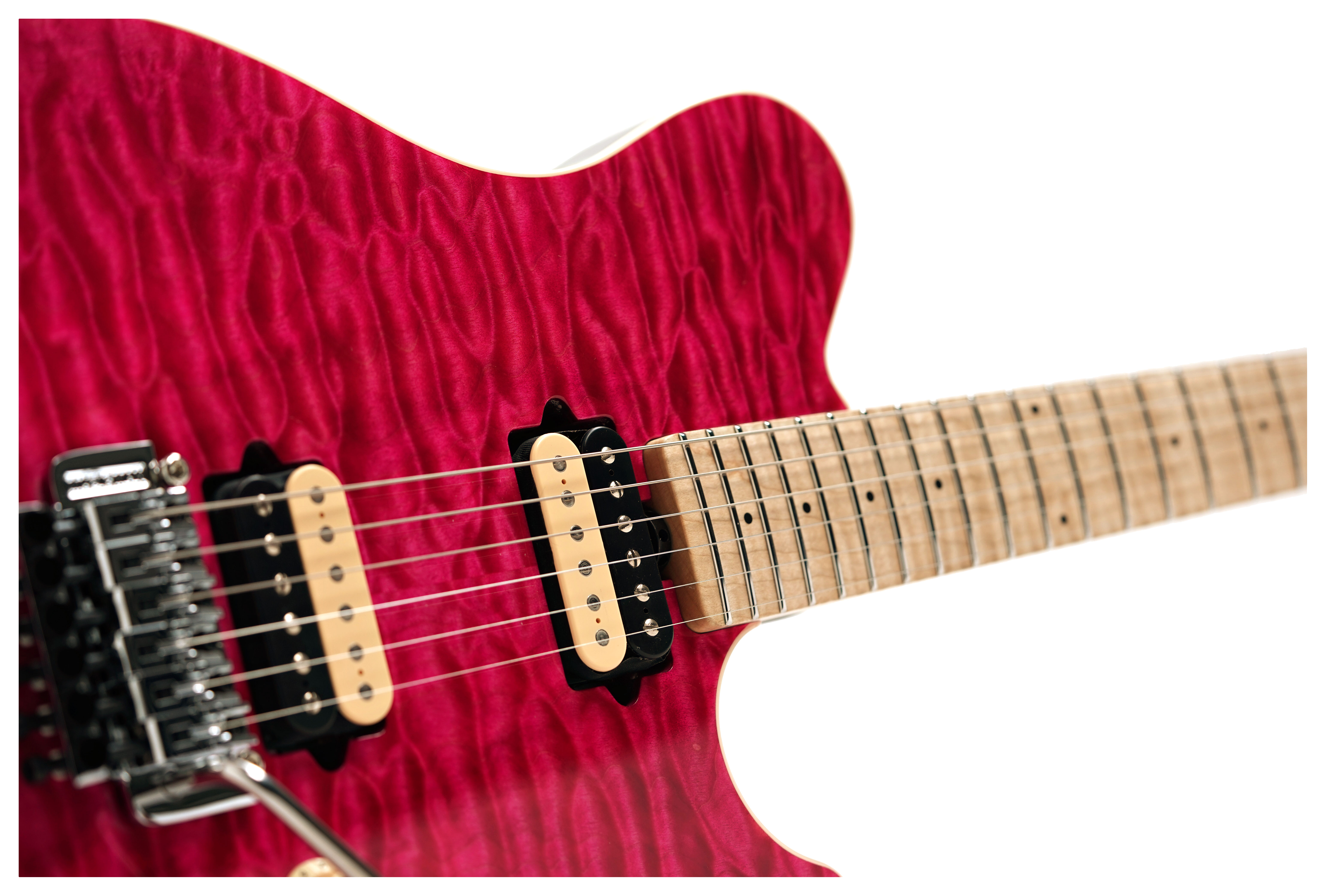 Music Man 30th Anniversary Axis Translucent Pink Quilt / Black Pink Sparkle Back #H09712