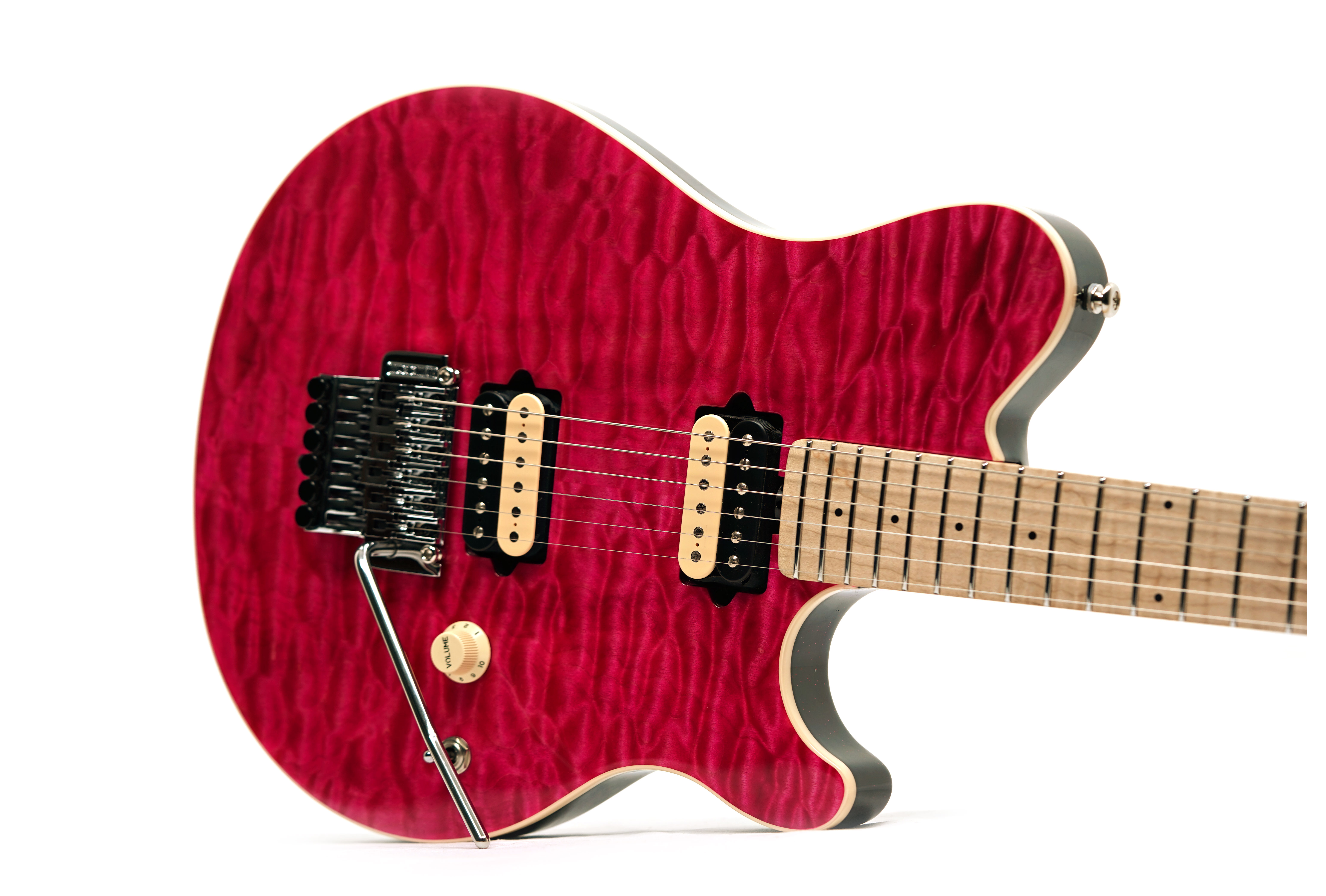 Music Man 30th Anniversary Axis Translucent Pink Quilt / Black Pink Sparkle Back #H09712