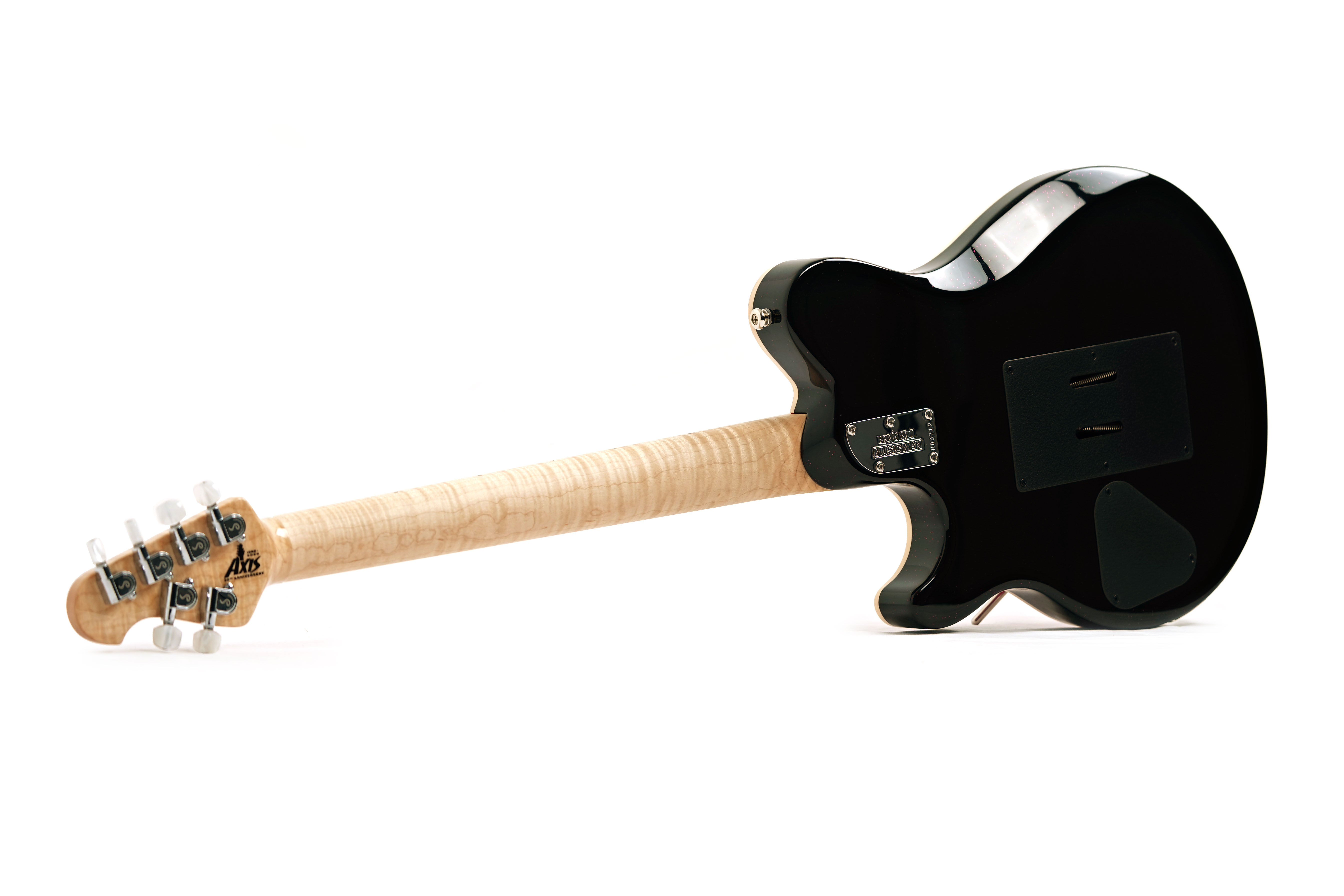 Music Man 30th Anniversary Axis Translucent Pink Quilt / Black Pink Sparkle Back #H09712