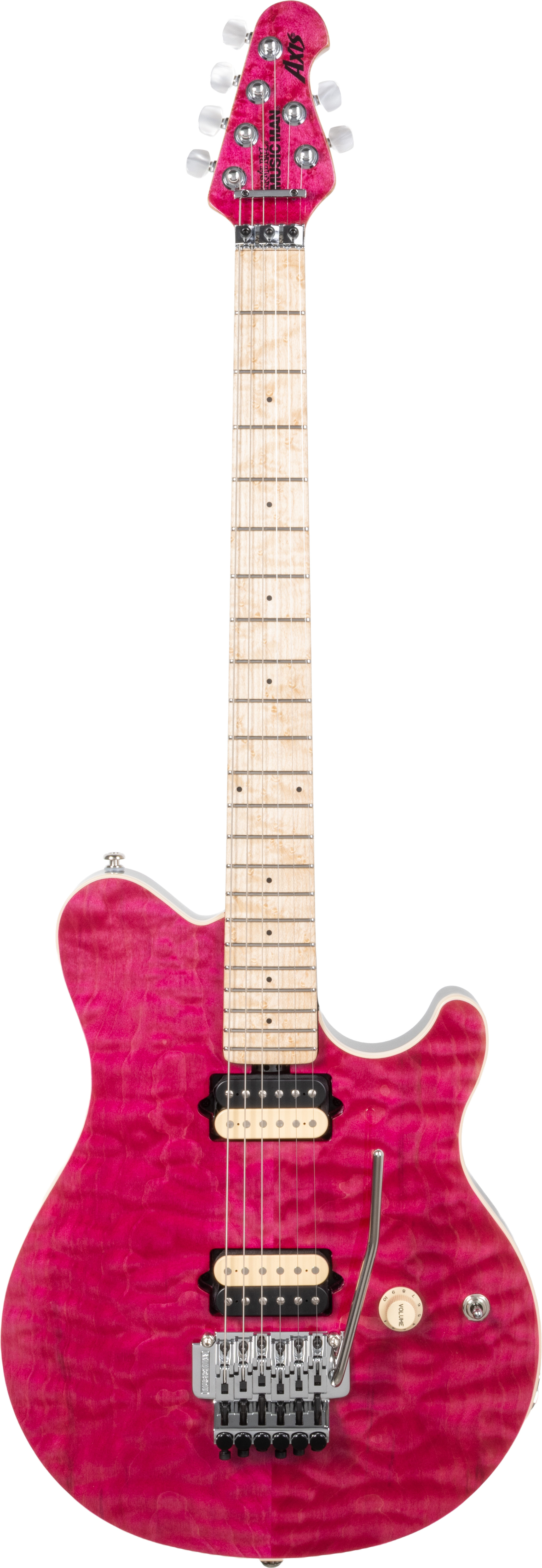 Music Man 30th Anniversary Axis Translucent Pink Quilt/Black Pink Sparkle Back