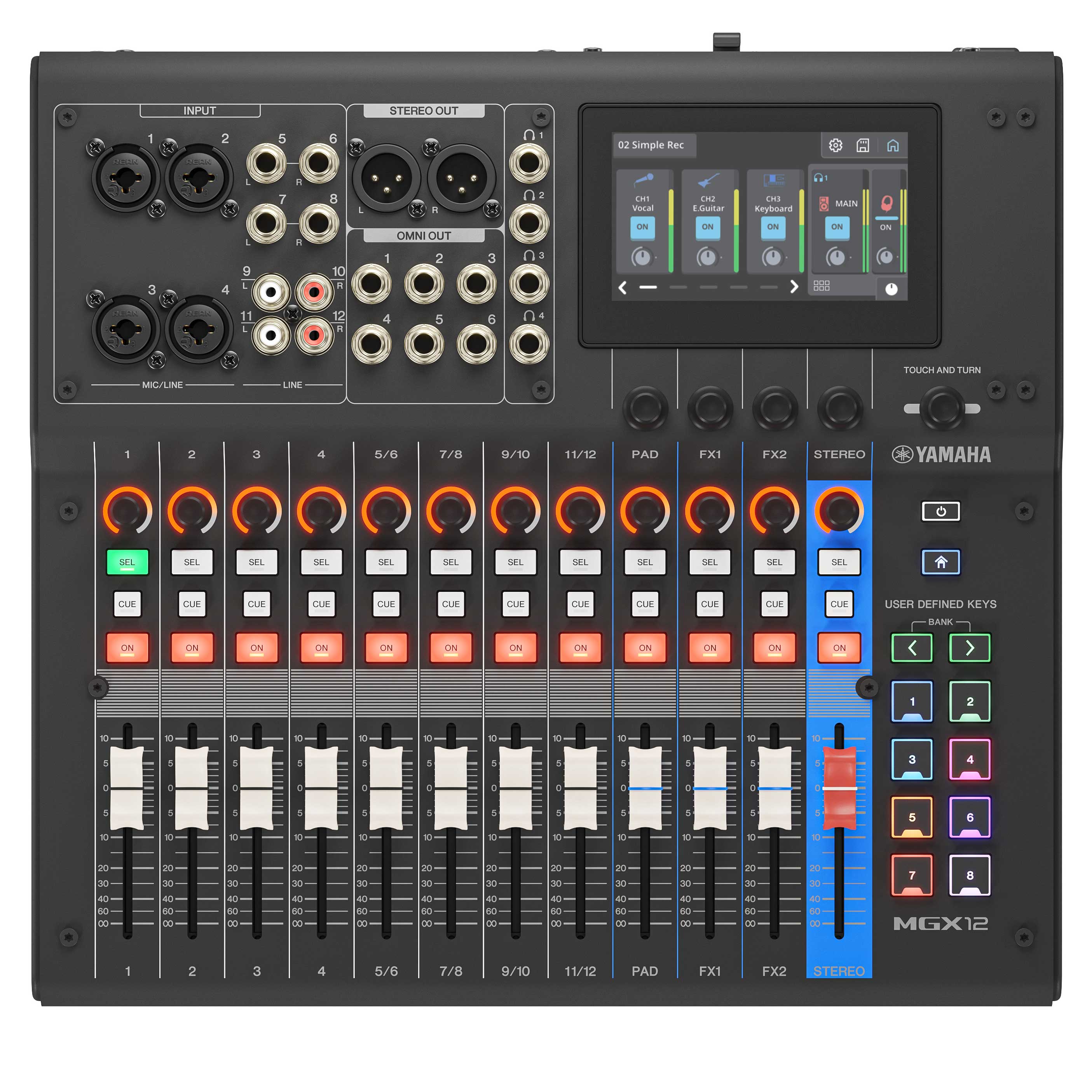 Yamaha MGX12B Black Digital Mixing Console