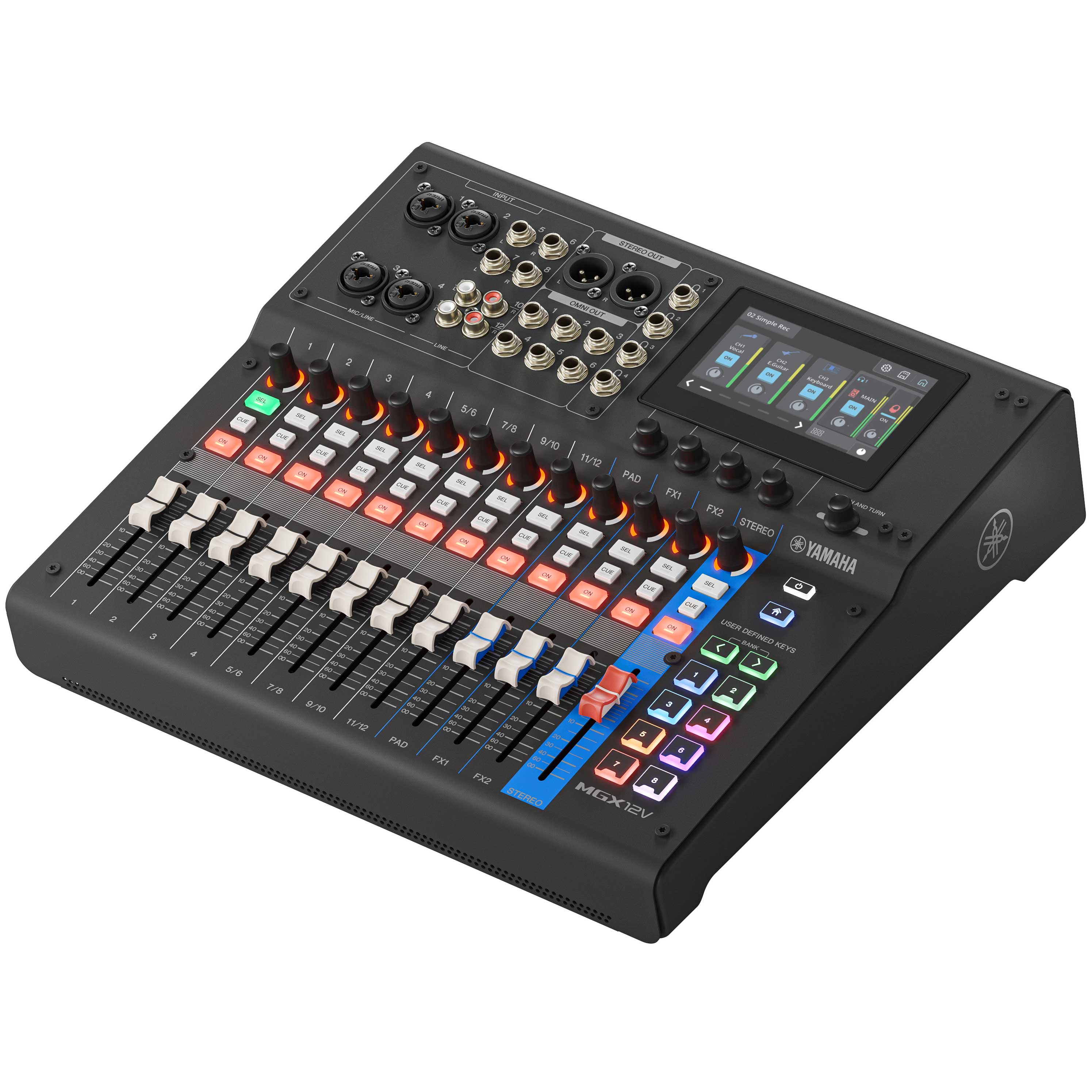 Yamaha MGX12V Black Digital Mixing Console With Video Interface