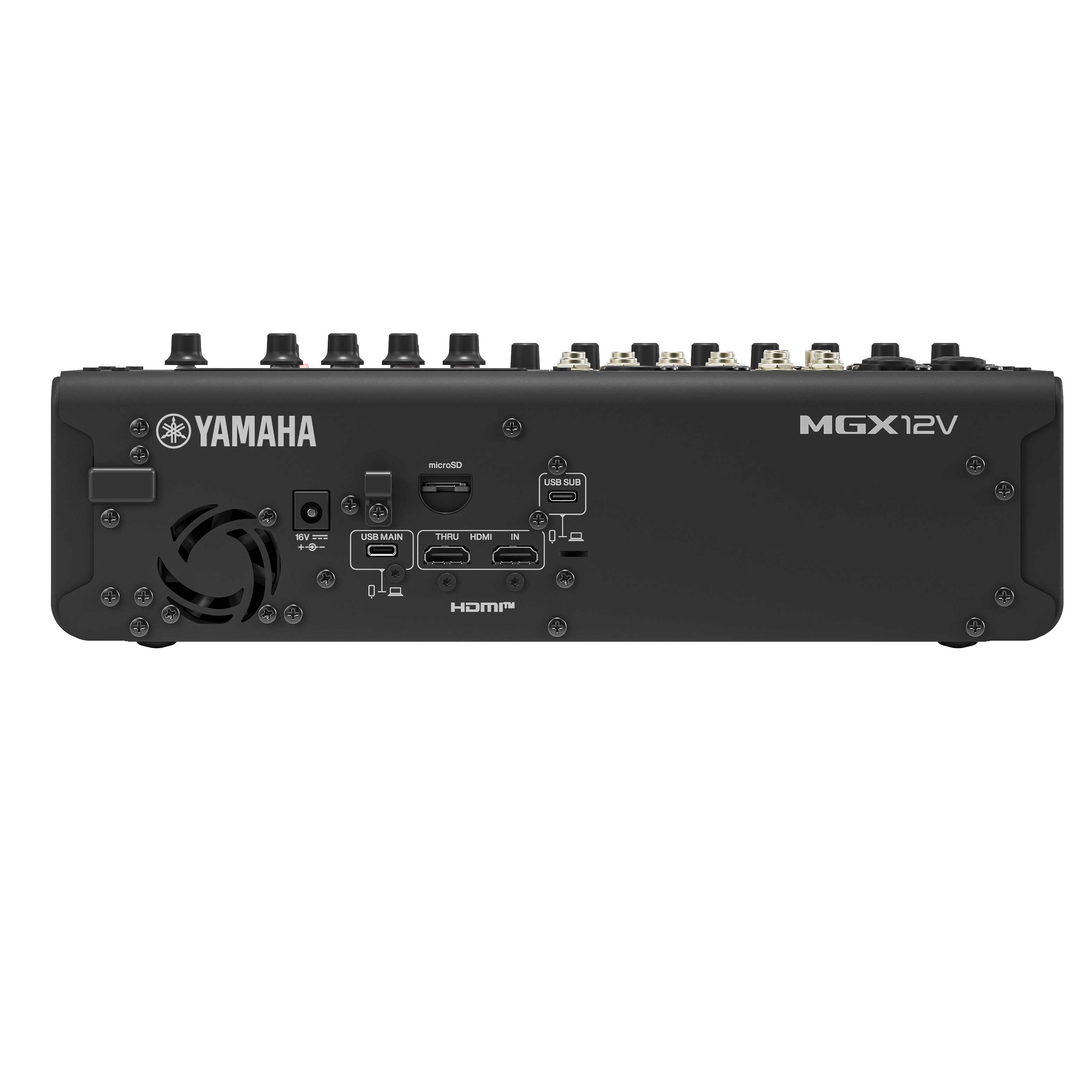 Yamaha MGX12V Black Digital Mixing Console With Video Interface