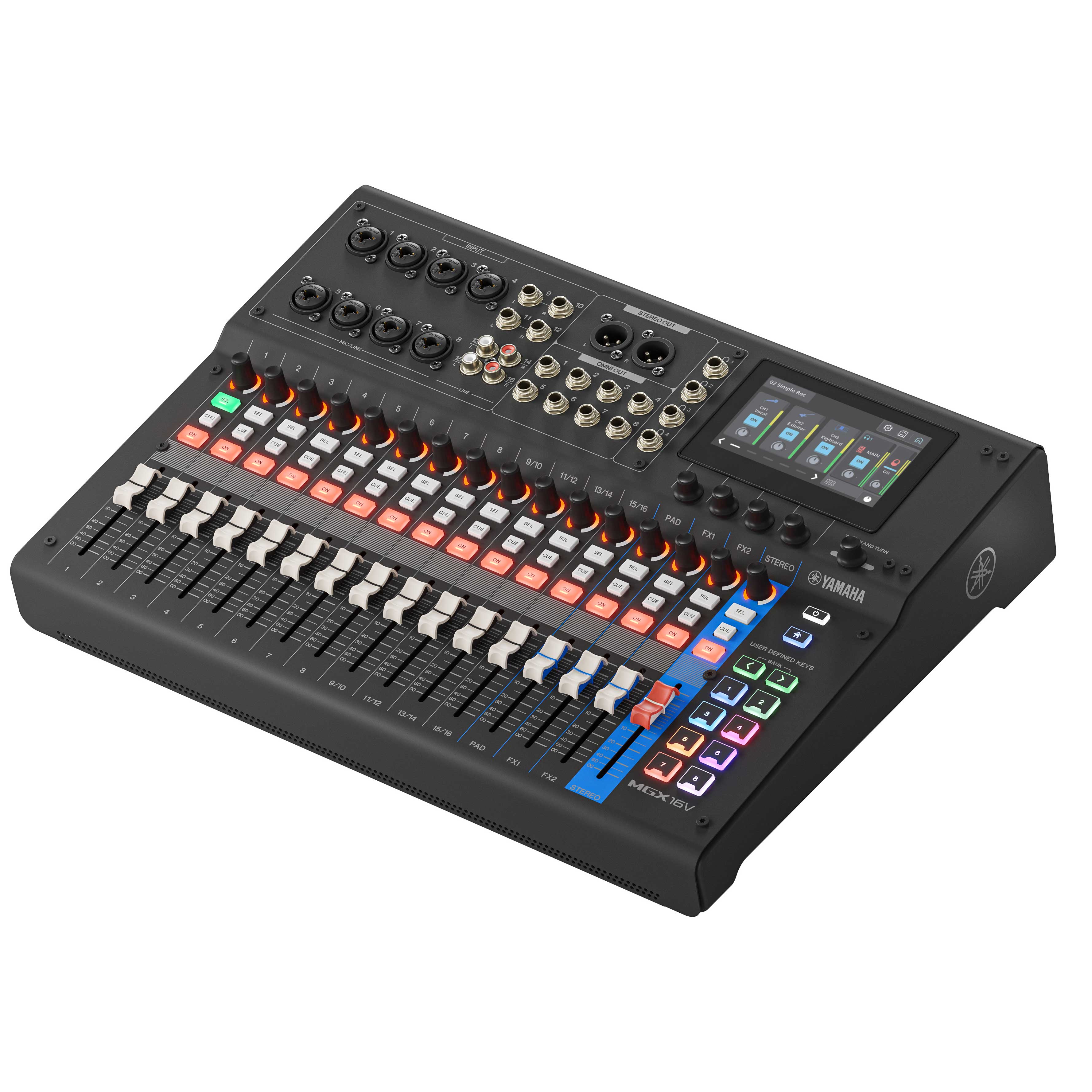 Yamaha MGX16V Black Digital Mixing Console With Video Interface