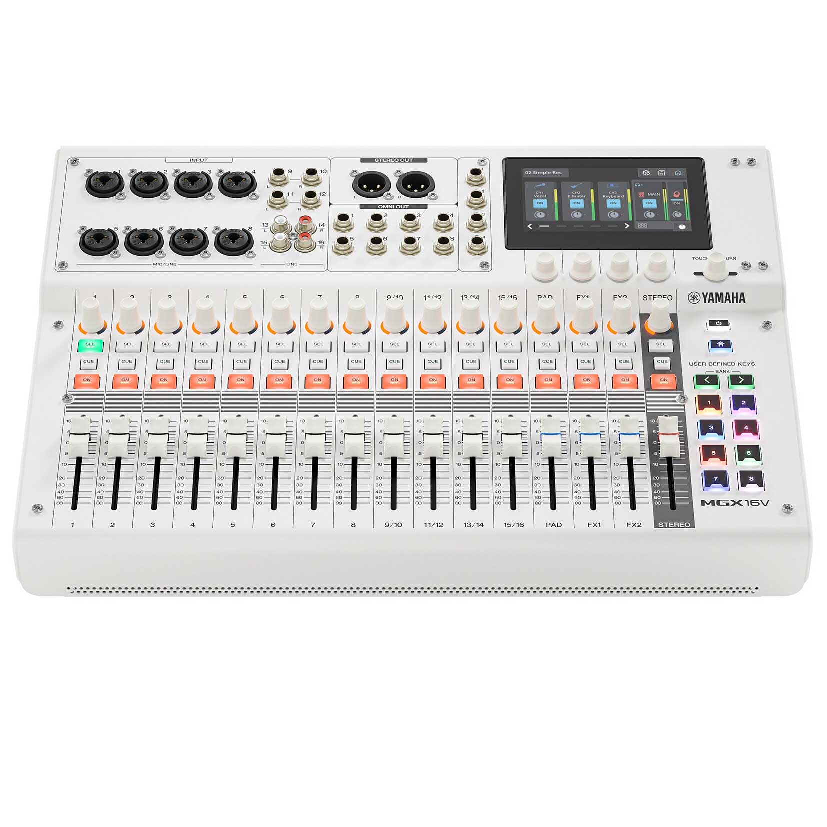 Yamaha MGX16V White Desk Digital Mixing Console With Video Interface