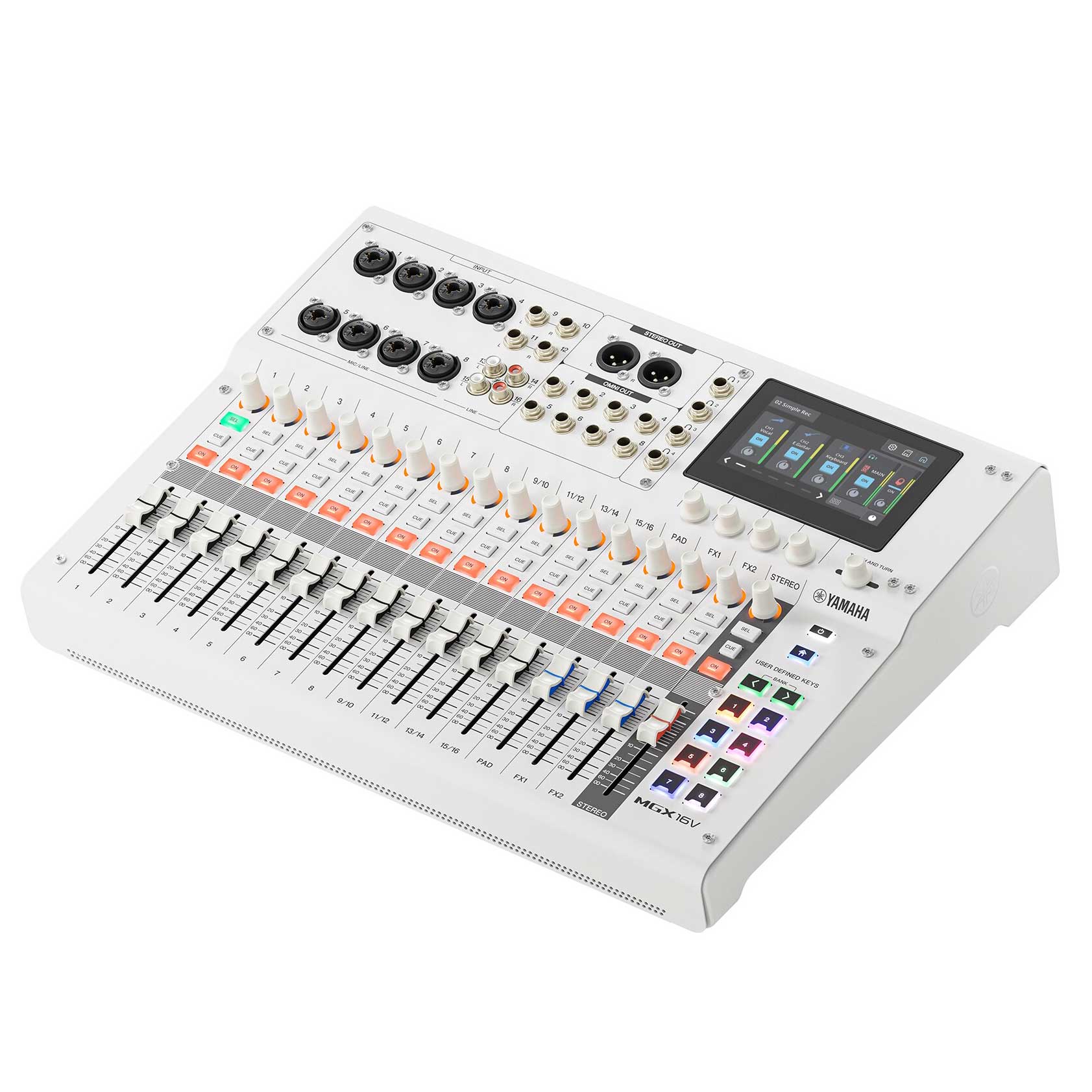 Yamaha MGX16V White Desk Digital Mixing Console With Video Interface