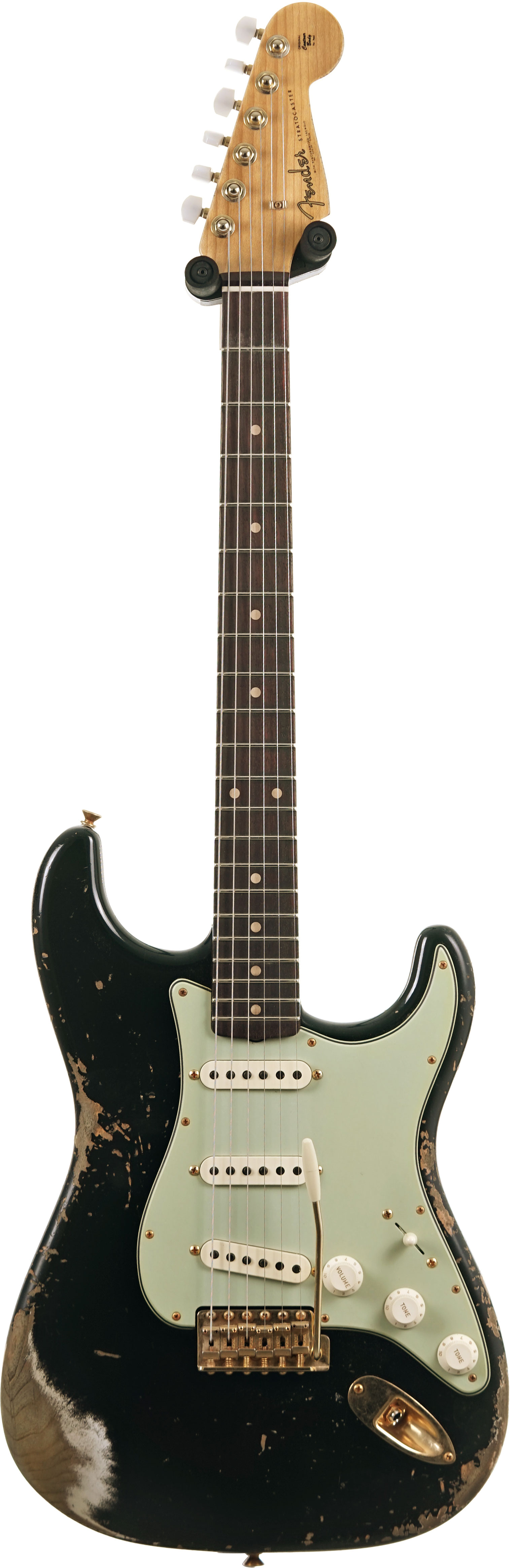 Fender Custom Shop 1961 Stratocaster Heavy Relic Black Gold Hardware #R148660