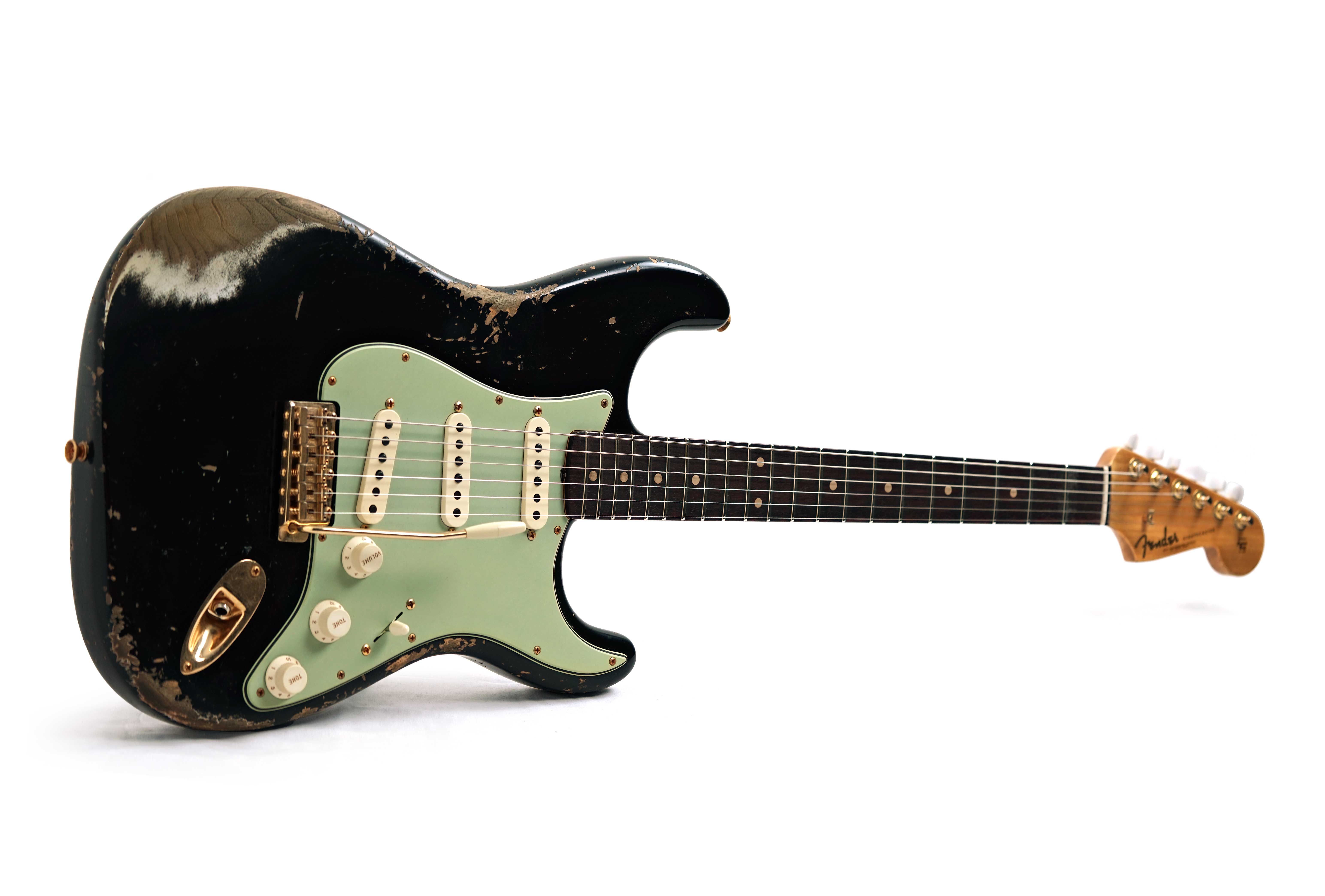 Fender Custom Shop 1961 Stratocaster Heavy Relic Black Gold Hardware #R148660