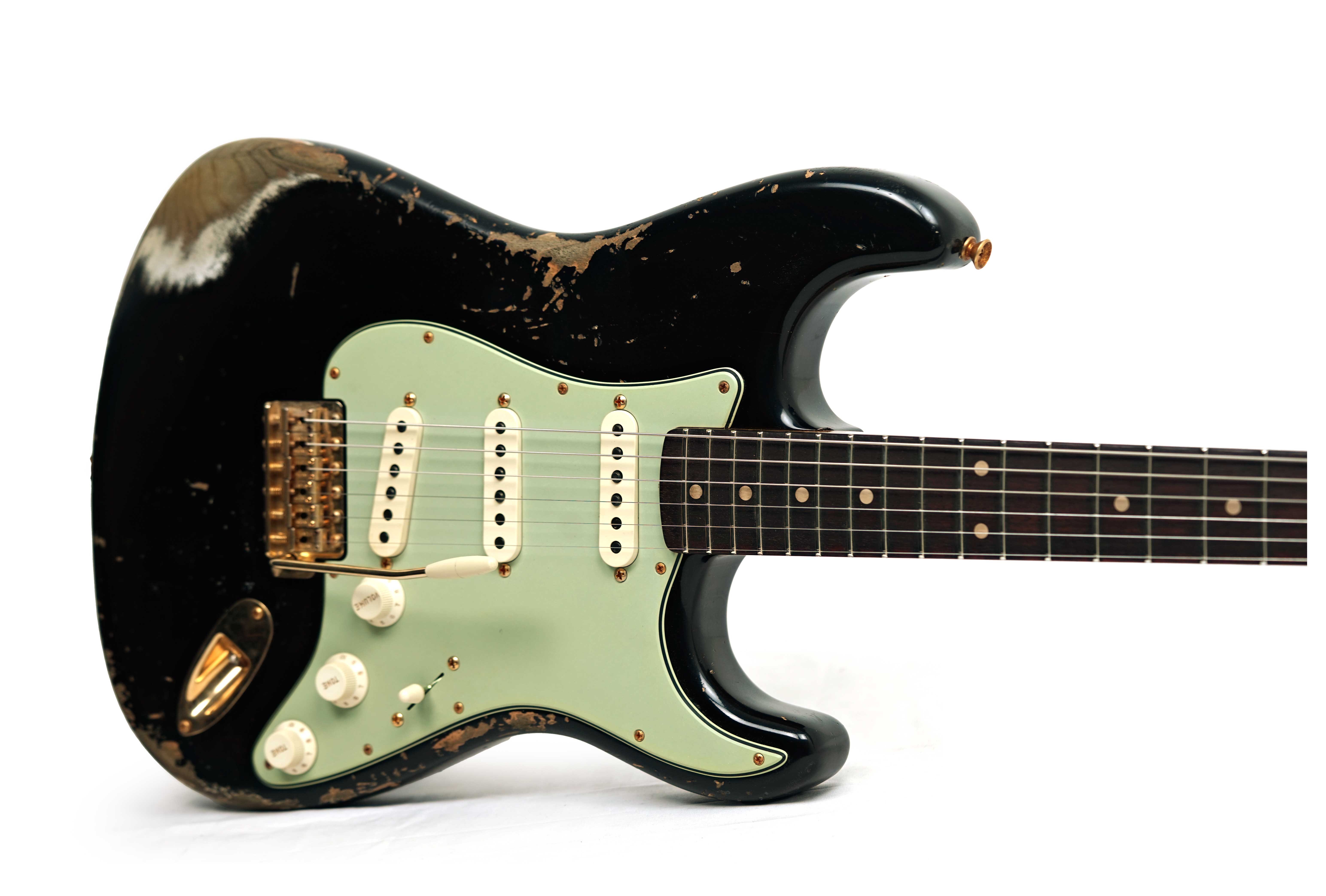 Fender Custom Shop 1961 Stratocaster Heavy Relic Black Gold Hardware #R148660