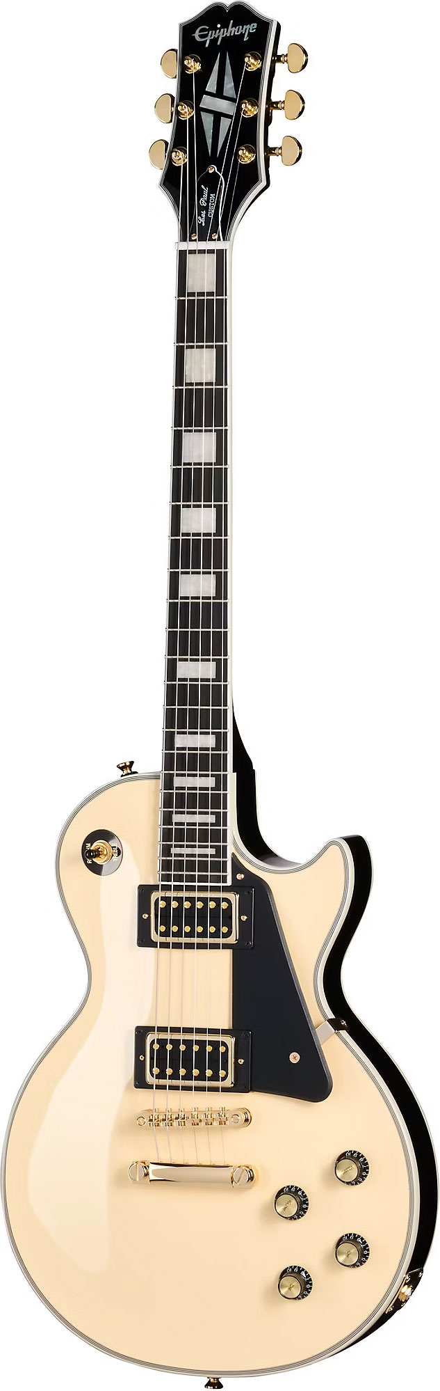 Epiphone Les Paul Custom Antique Ivory Black Back
