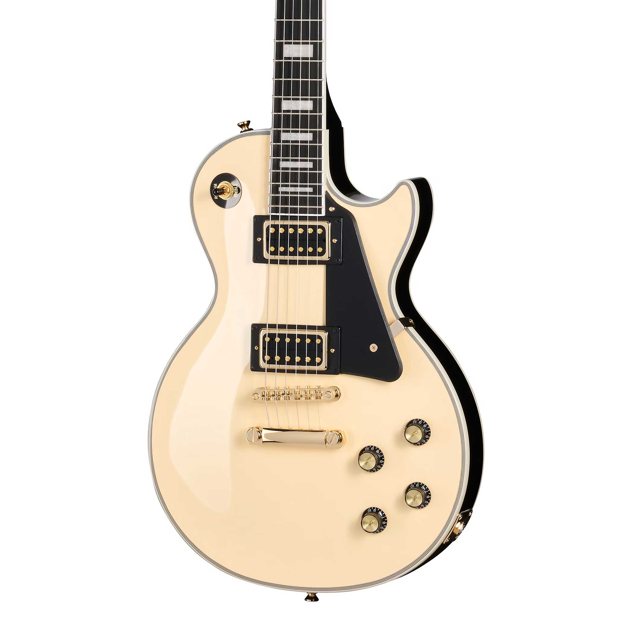 Epiphone Les Paul Custom Antique Ivory Black Back