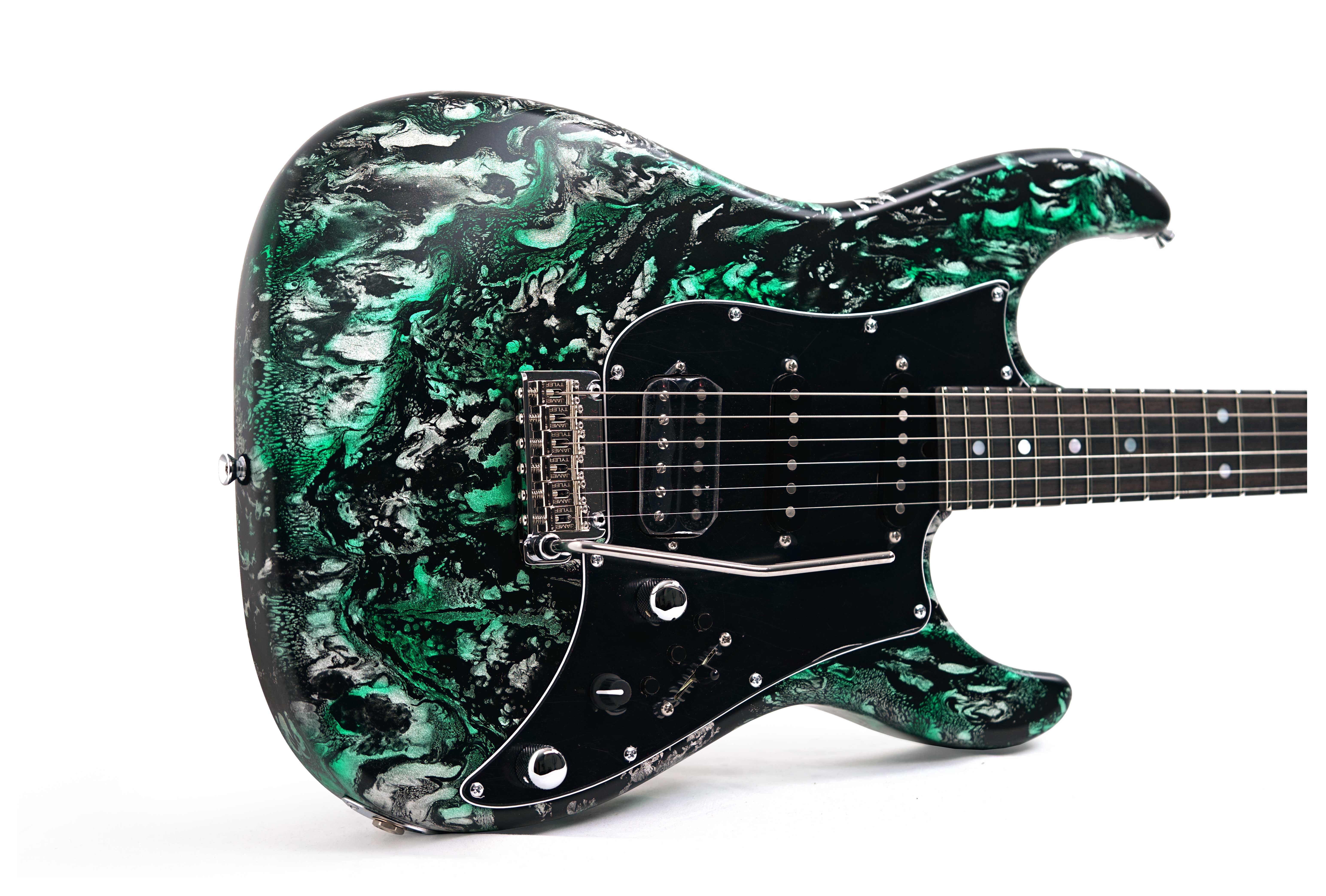 Tyler Studio Elite HDX Black and Green Schmear #25781