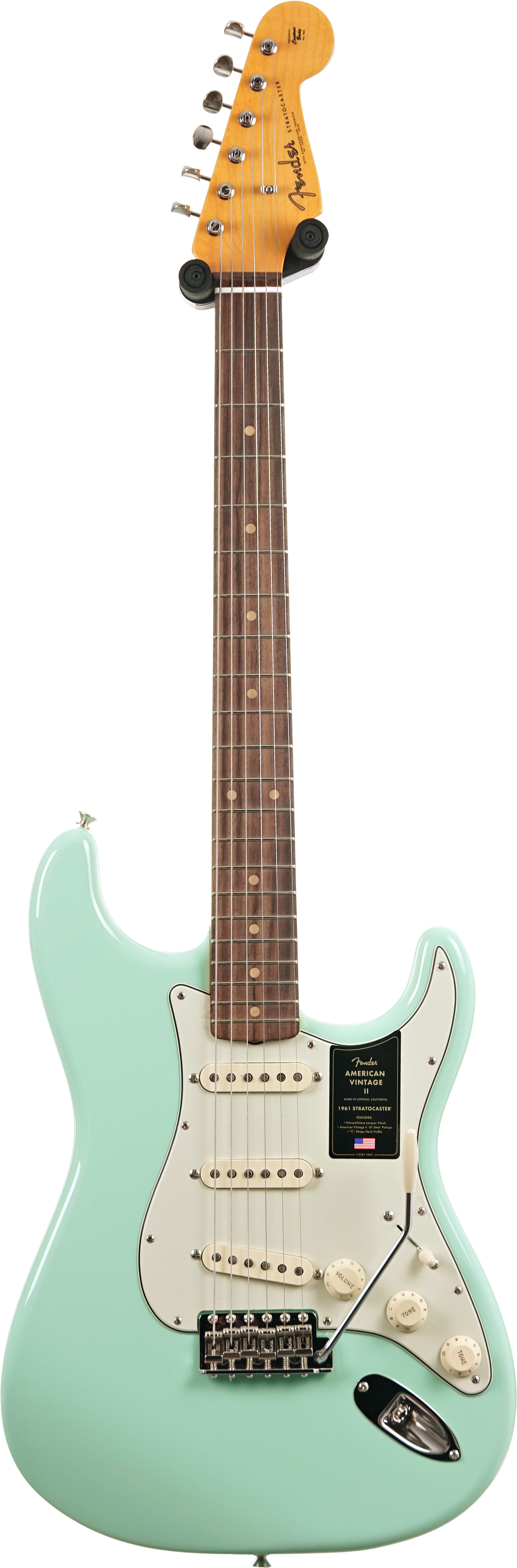 Fender American Vintage II 1961 Stratocaster Surf Green Rosewood Fingerboard #V2664569