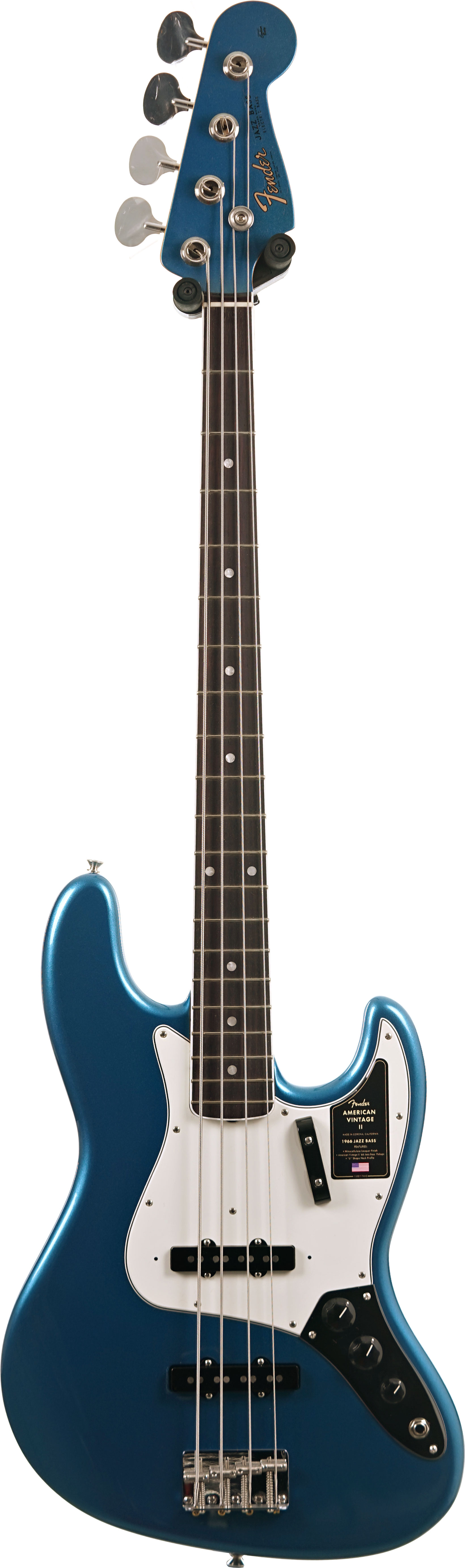Fender American Vintage II 1966 Jazz Bass Lake Placid Blue Rosewood Fingerboard #V2559114
