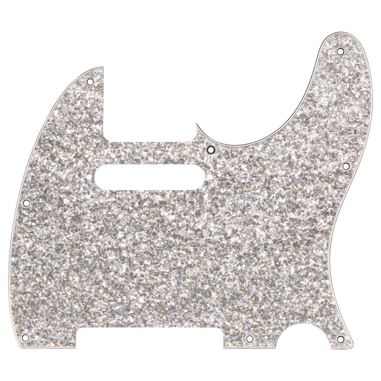 Fender Hybrid Glass/Glitter Telecaster S/S Pickguard Silver Sparkle 