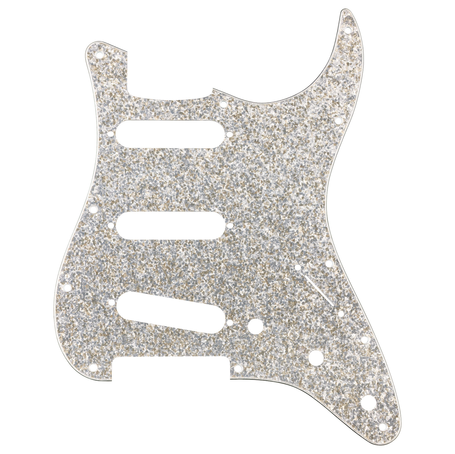 Fender Hybrid Glass/Glitter Stratocaster S/S/S Pickguard Silver Sparkle  