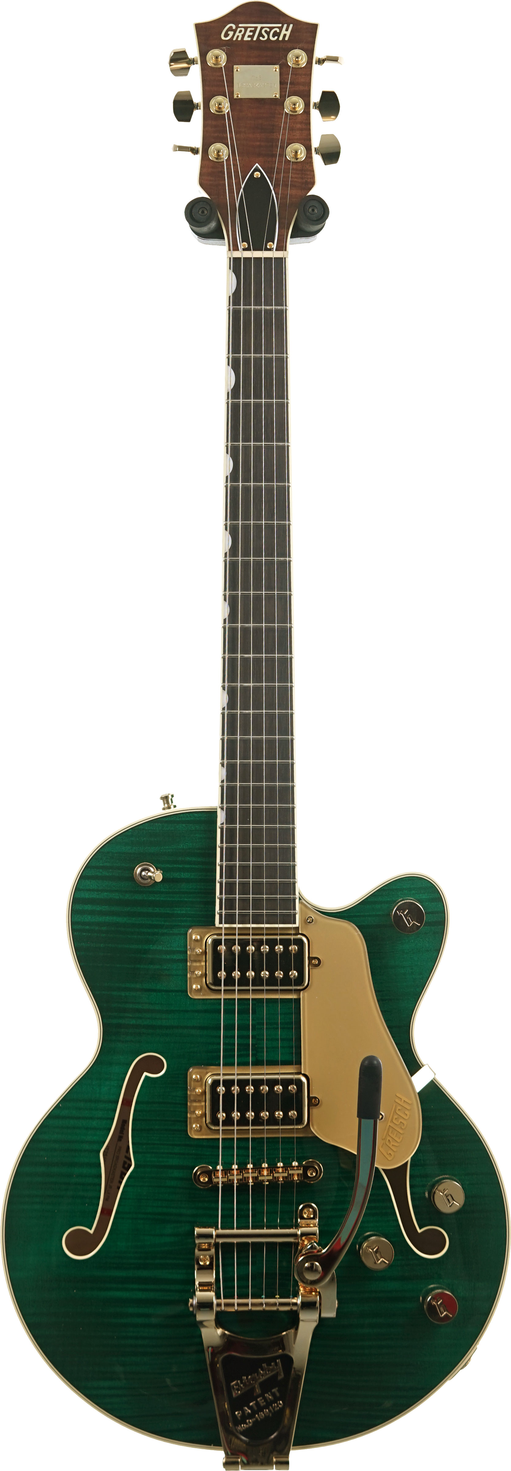 Gretsch Broadkaster Jr. LX Figured CB with String Thru Bigsby and Gold Hardware Ebony Fingerboard Tropic Aura #JT25103202