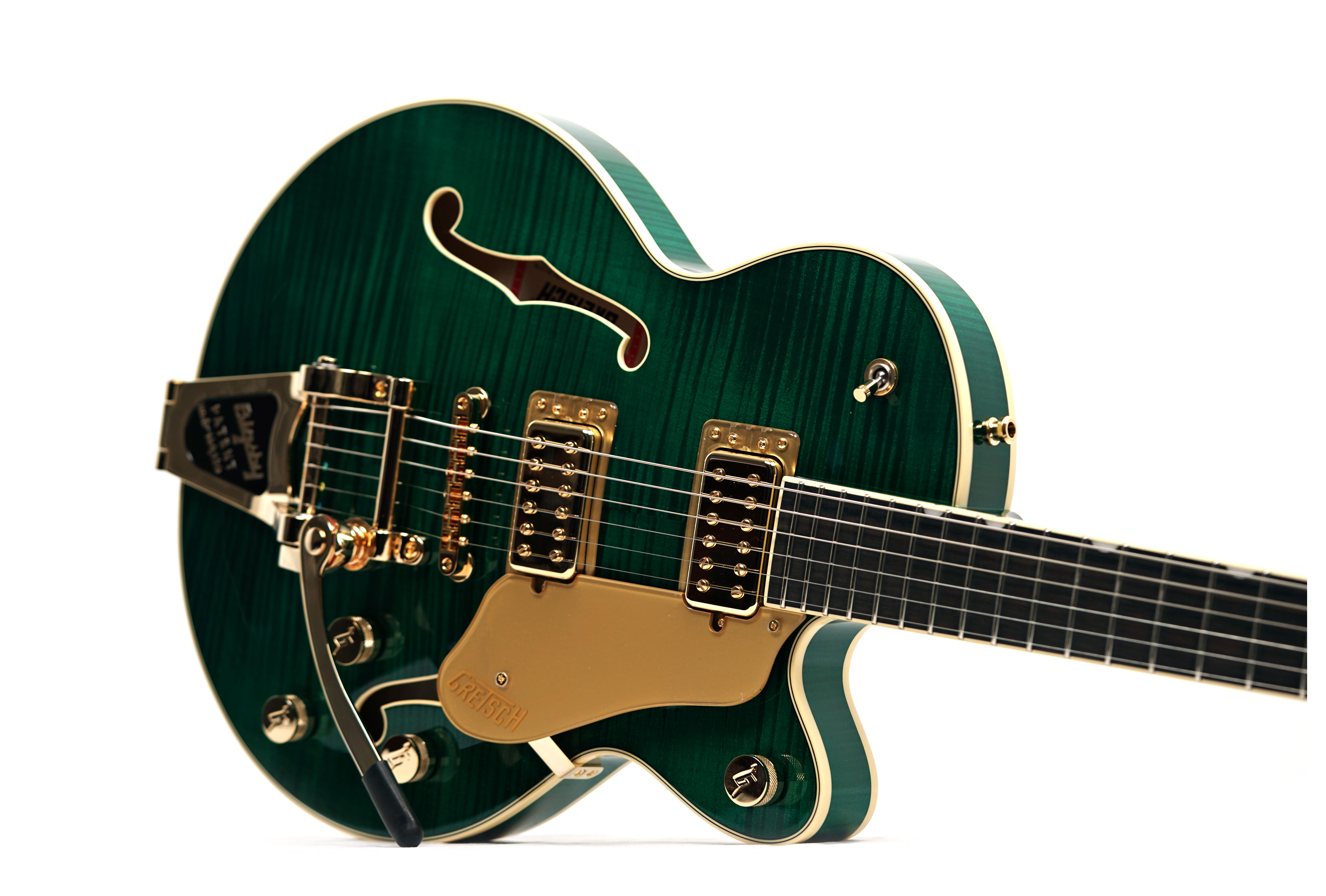 Gretsch Broadkaster Jr. LX Figured CB with String Thru Bigsby and Gold Hardware Ebony Fingerboard Tropic Aura #JT25103202