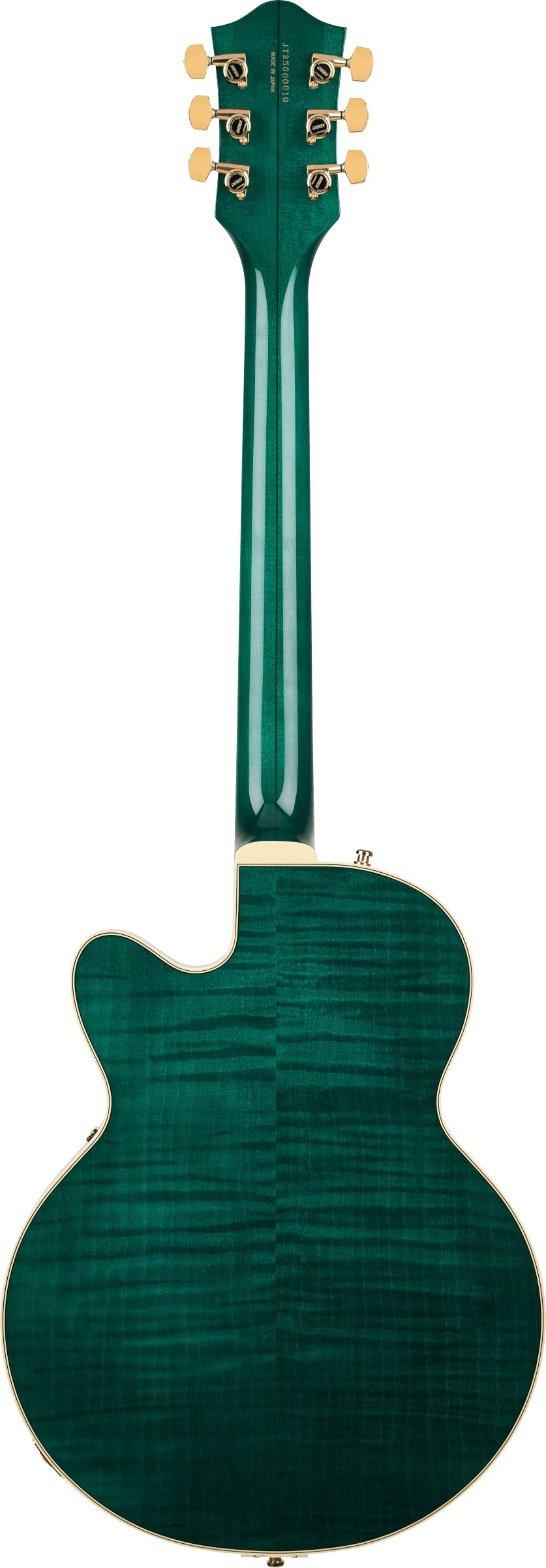 Gretsch Broadkaster Jr. LX Figured CB with String Thru Bigsby and Gold Hardware Ebony Fingerboard Tropic Aura