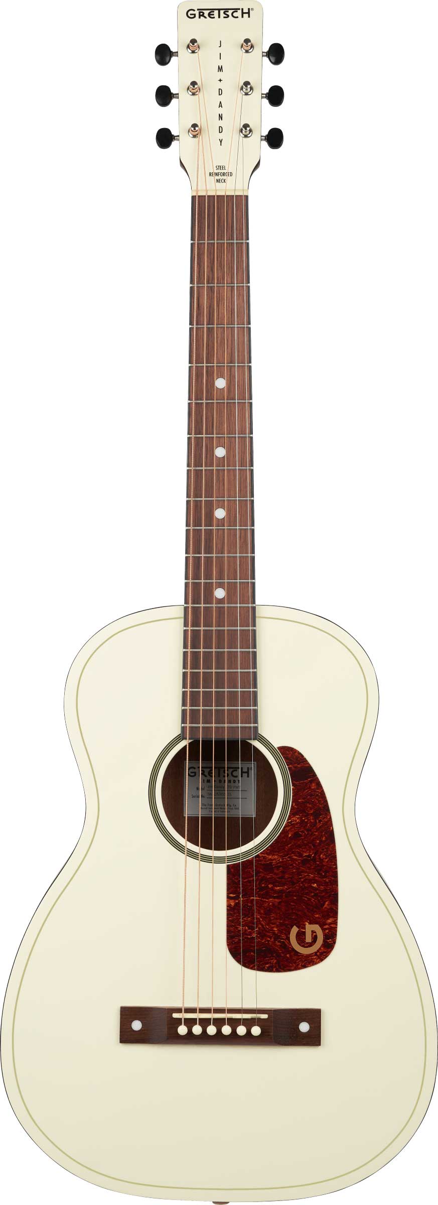 Gretsch Jim Dandy Parlor Limited Edition Walnut Fingerboard Tortoise Pickguard Vintage White