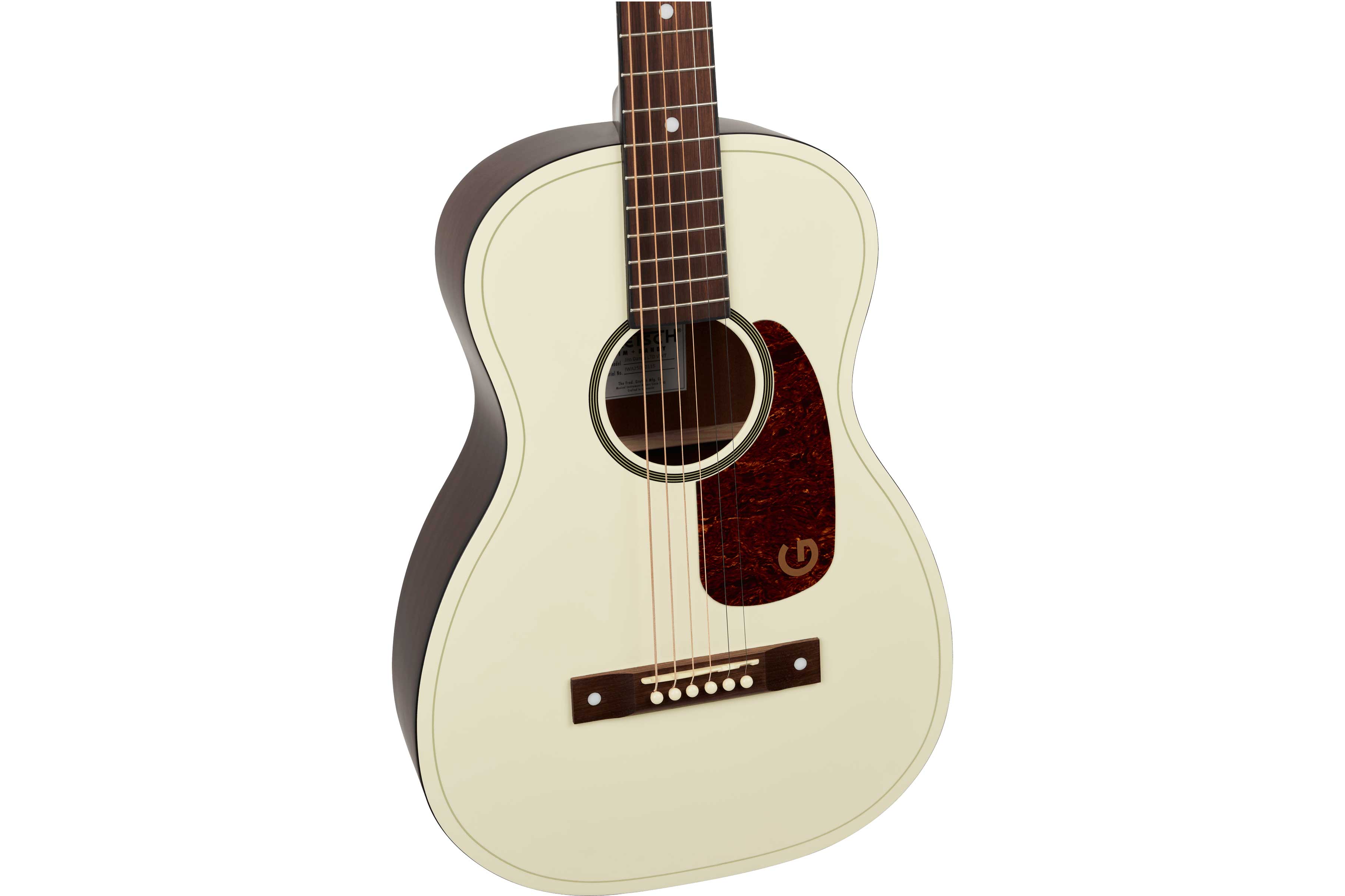 Gretsch Jim Dandy Parlor Limited Edition Walnut Fingerboard Tortoise Pickguard Vintage White