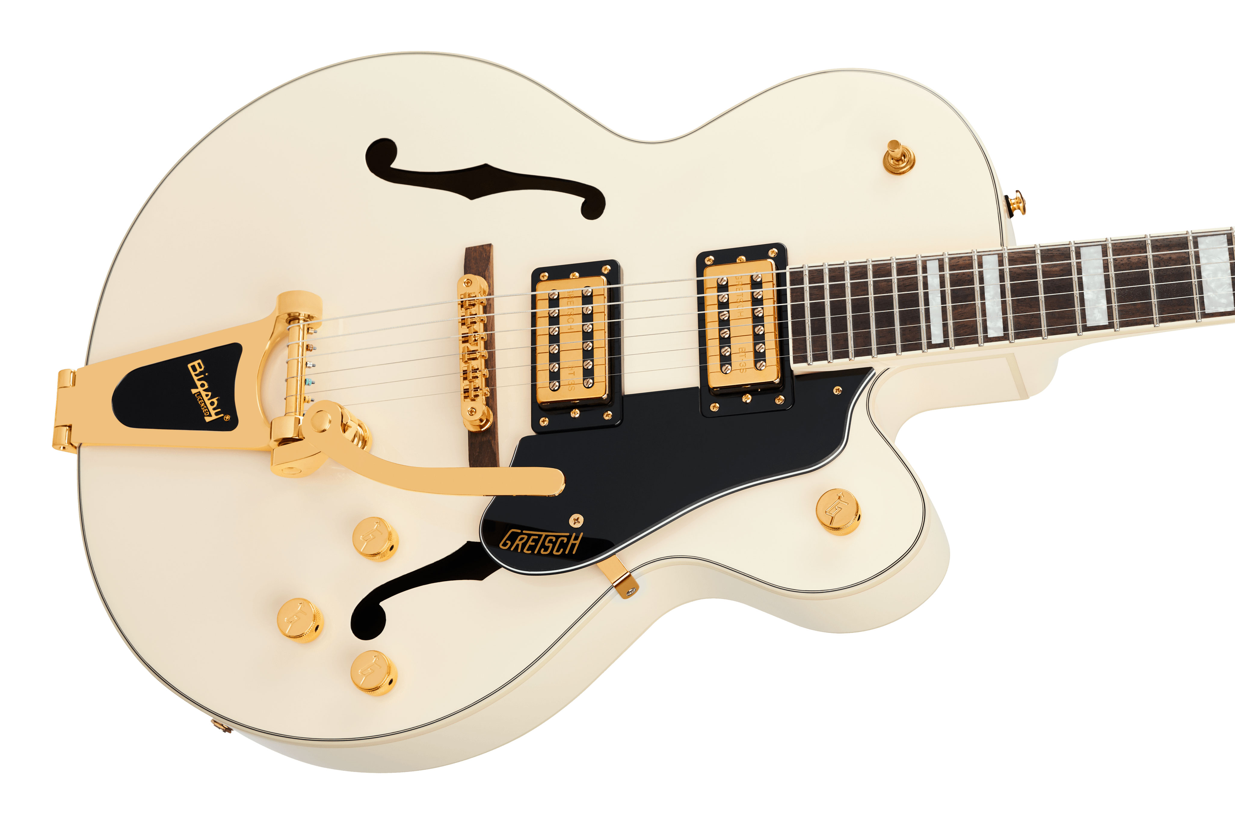 Gretsch G2420TG Streamliner Hollow Body with Bigsby Limited Edition Indian Laurel Fingerboard Vintage White