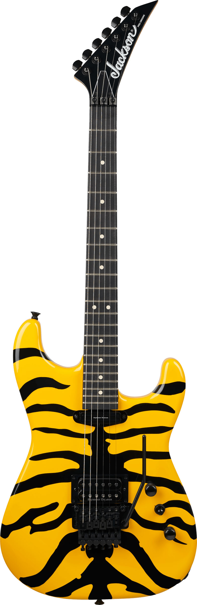 Jackson Pro Origins 1985 Limited Edition San Dimas SD1 HH FR Ebony Fingerboard Yellow Bengal