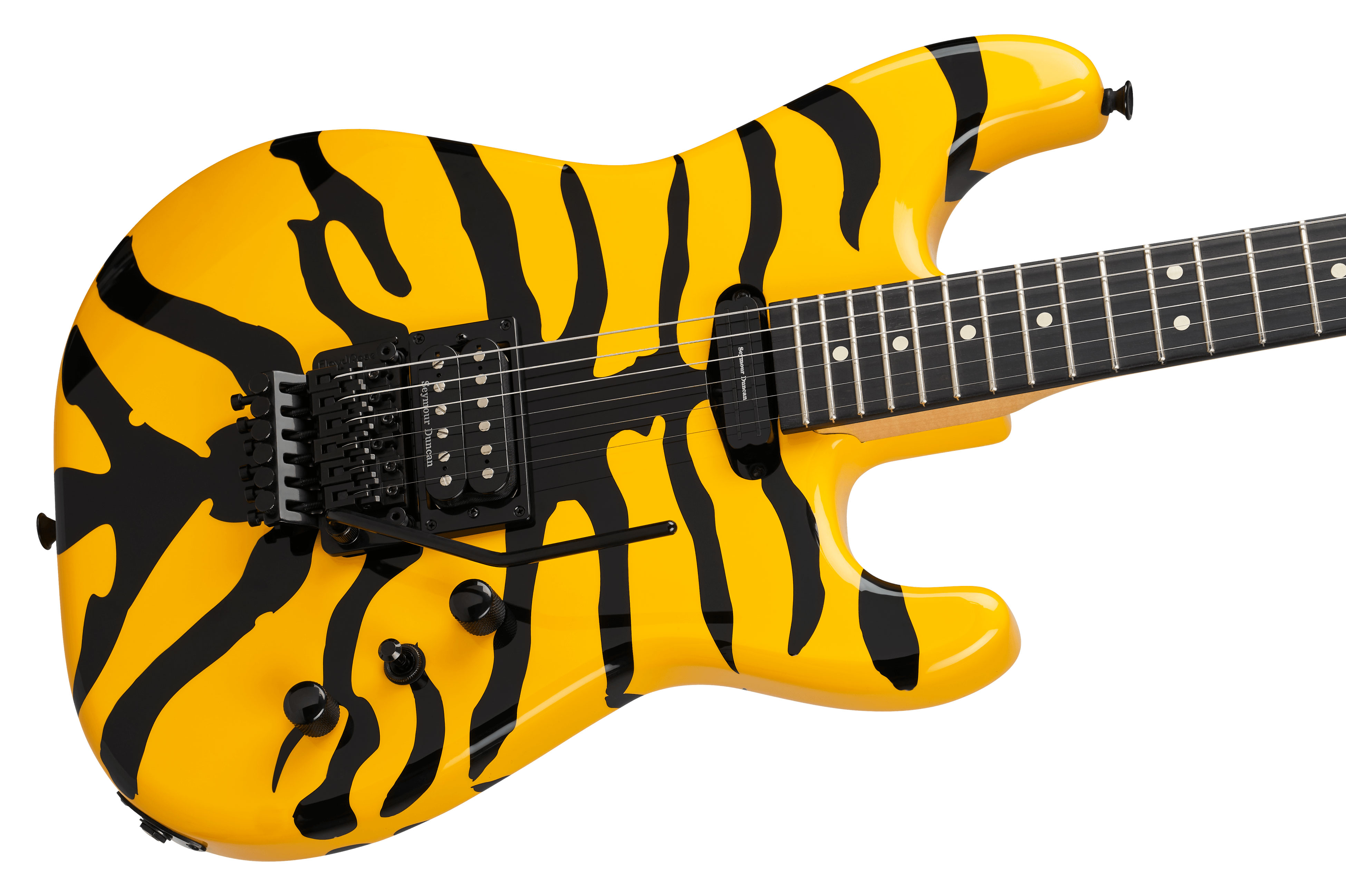 Jackson Pro Origins 1985 Limited Edition San Dimas SD1 HH FR Ebony Fingerboard Yellow Bengal