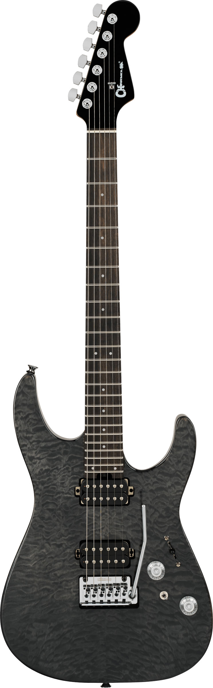 Charvel Pro Mod Plus Dinky DK24 HH 2PT Ebony Fingerboard Quilted Maple Midnight Ocean
