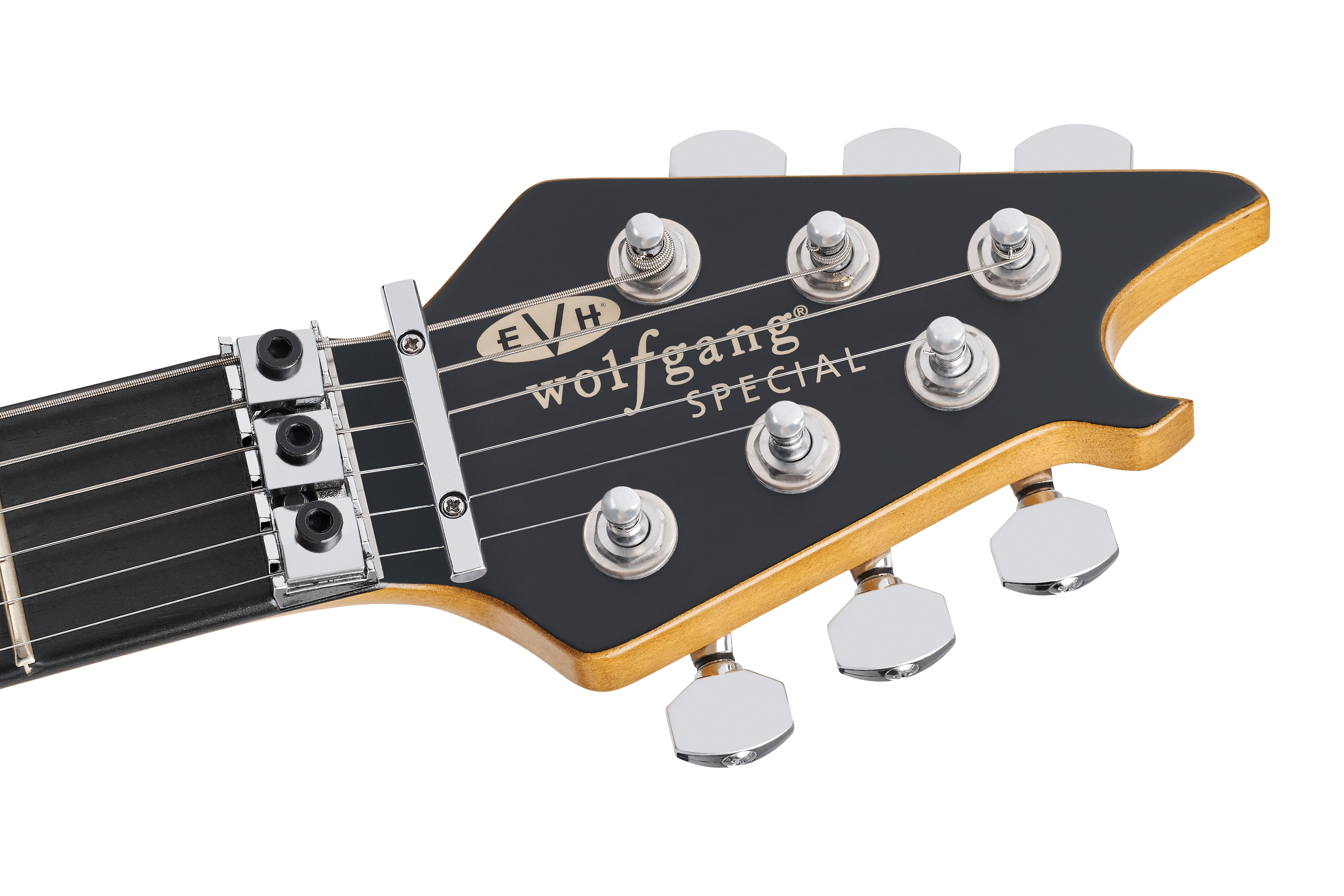 EVH Limited Edition Wolfgang Special Striped Series Ebony Fingerboard Red Black and White Aged