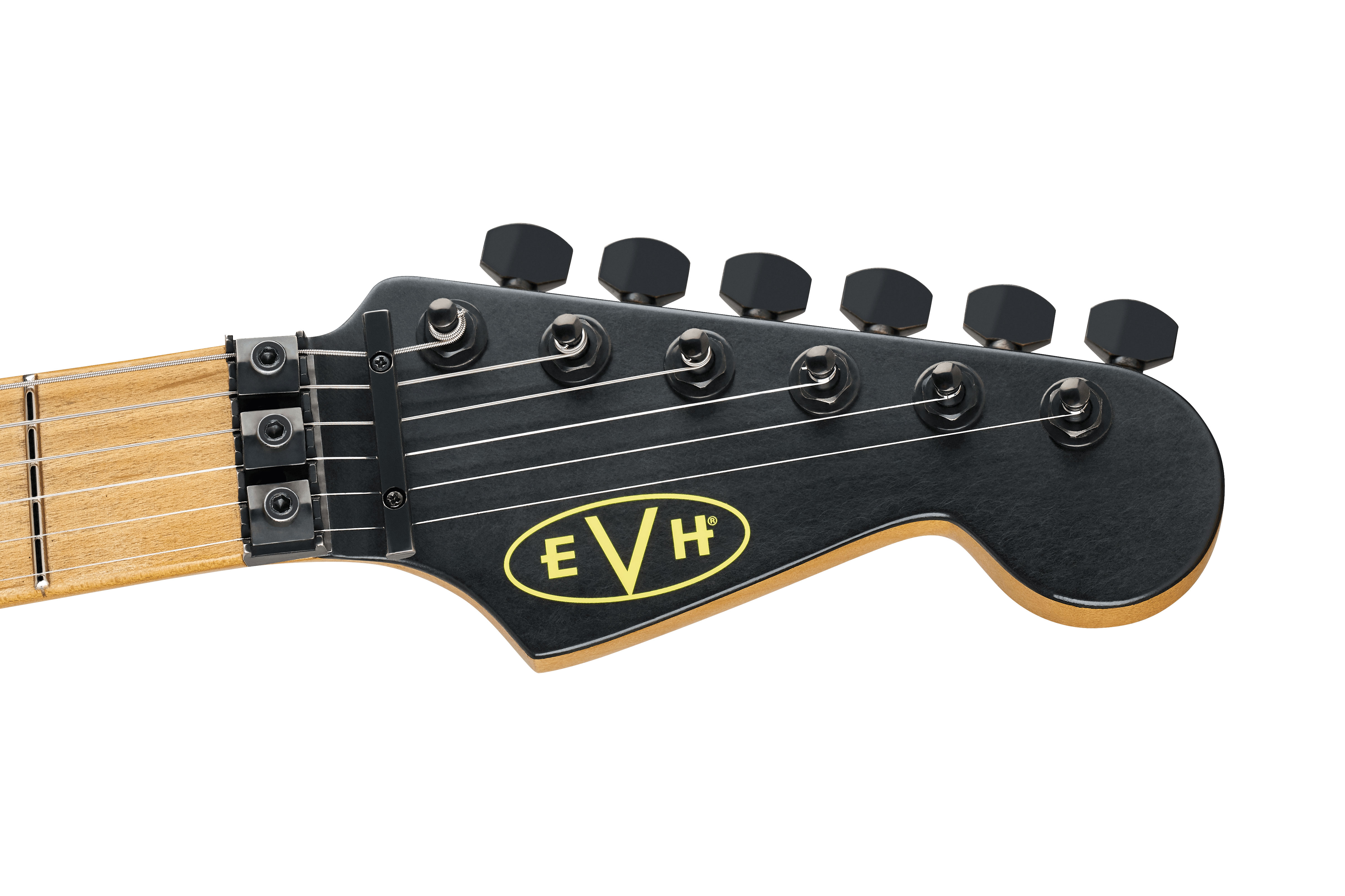 EVH Limited Edition Striped Series Frankenstein Frankie Maple Fingerboard Black with Yellow Stripes Aged