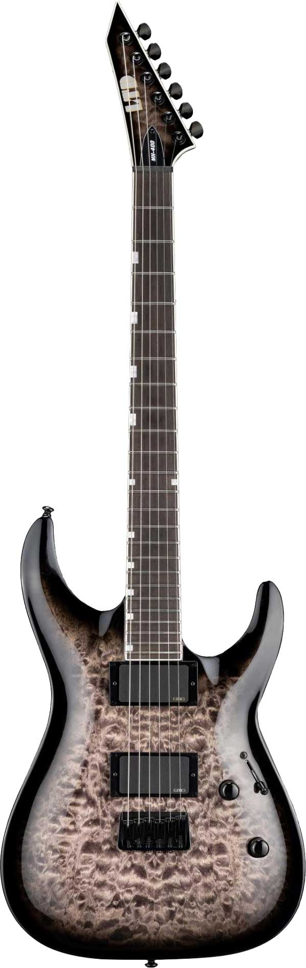 ESP LTD MH-400HT QM See Thru Black Sunburst