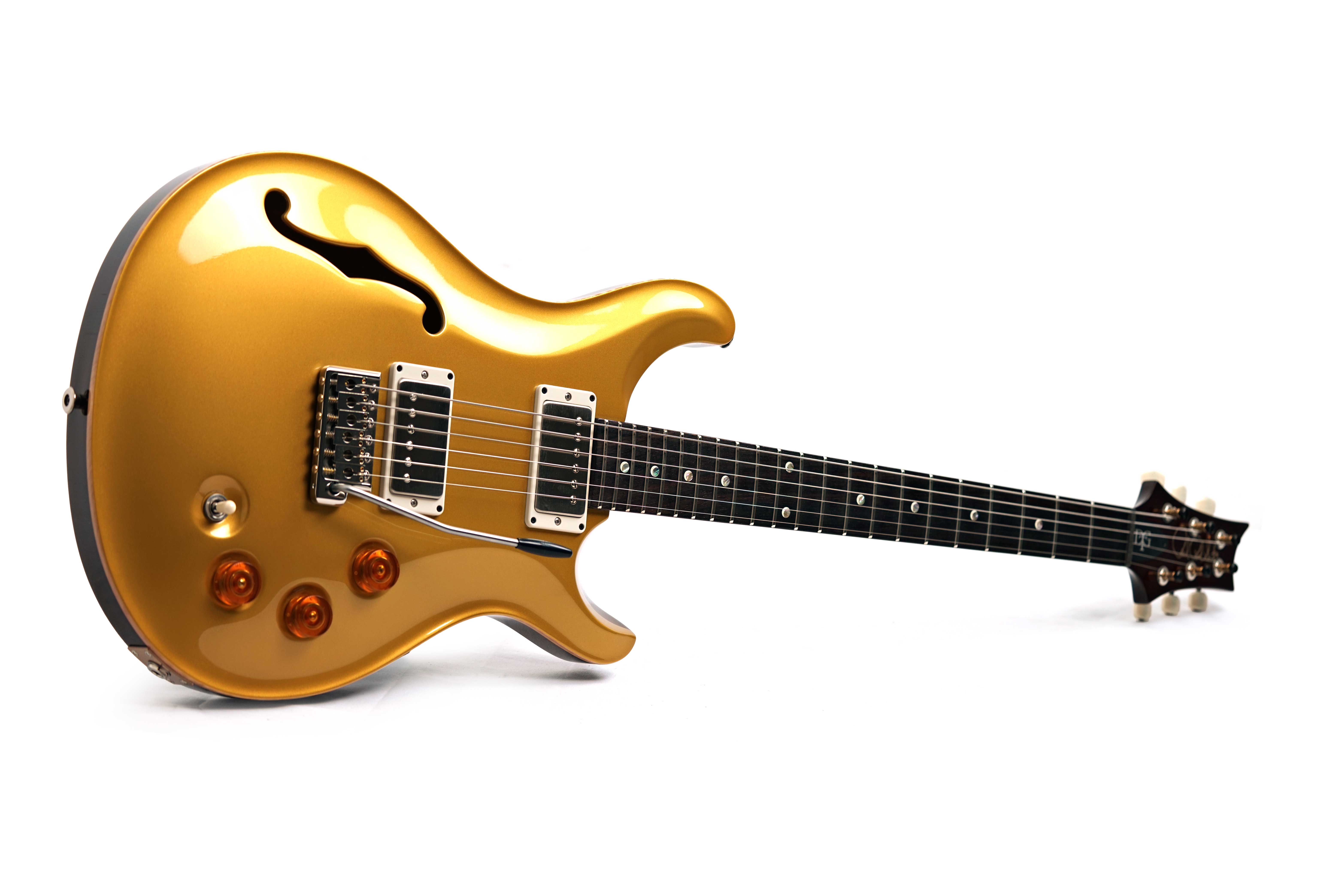 PRS DGT Semi Hollow Moons Gold Top #0420522