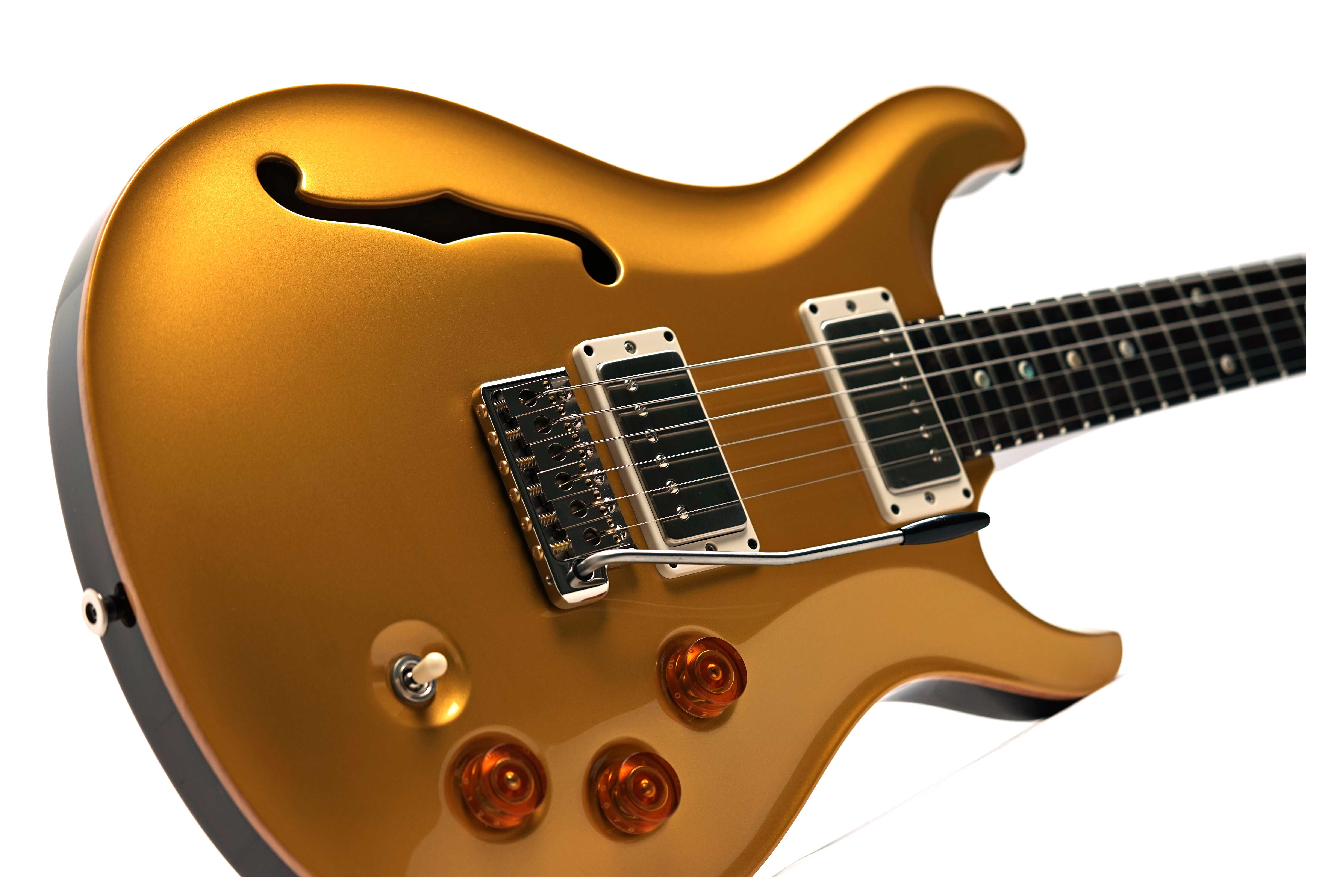 PRS DGT Semi Hollow Moons Gold Top #0420522