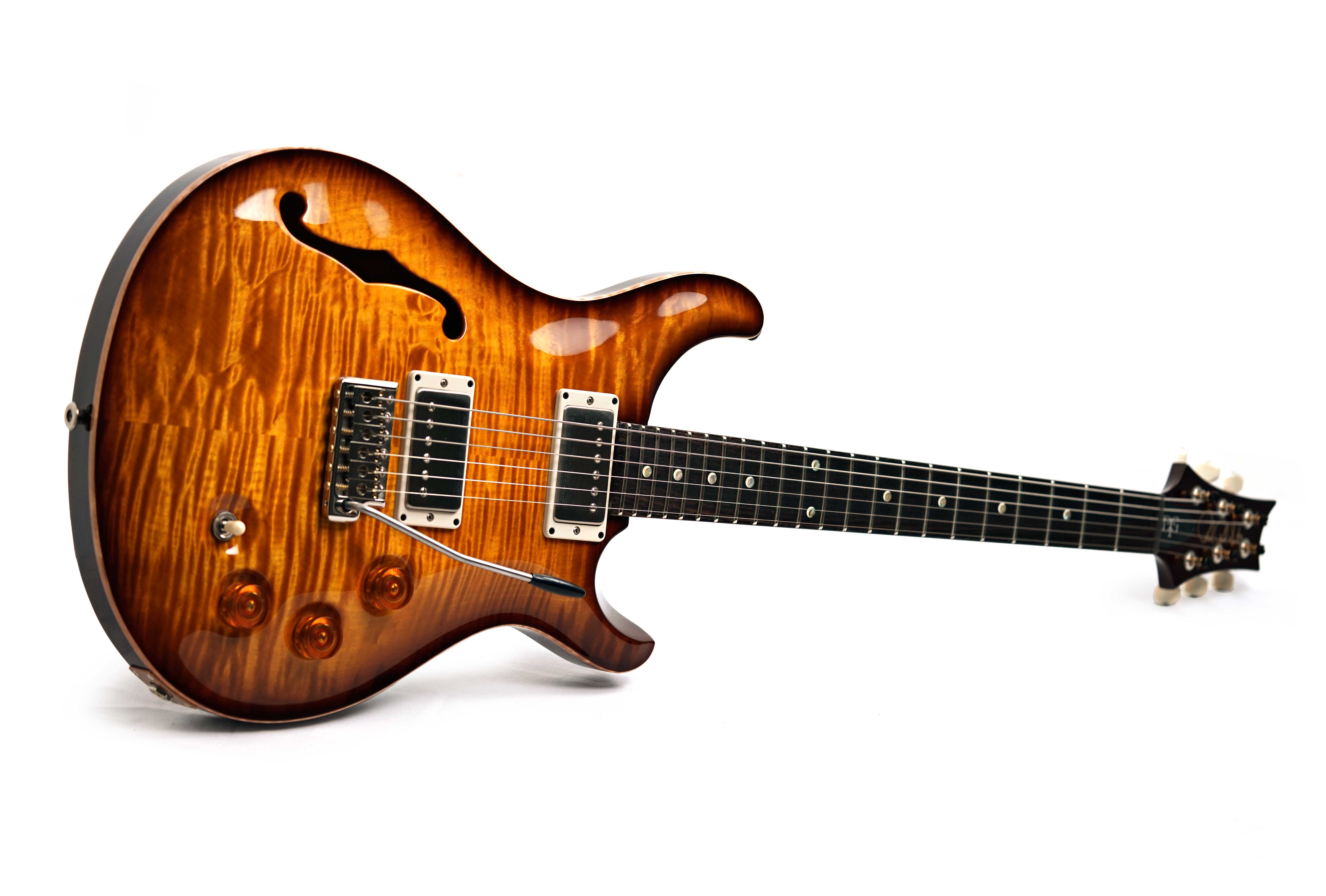 PRS DGT Semi Hollow Moons McCarty Tobacco Sunburst #0422019