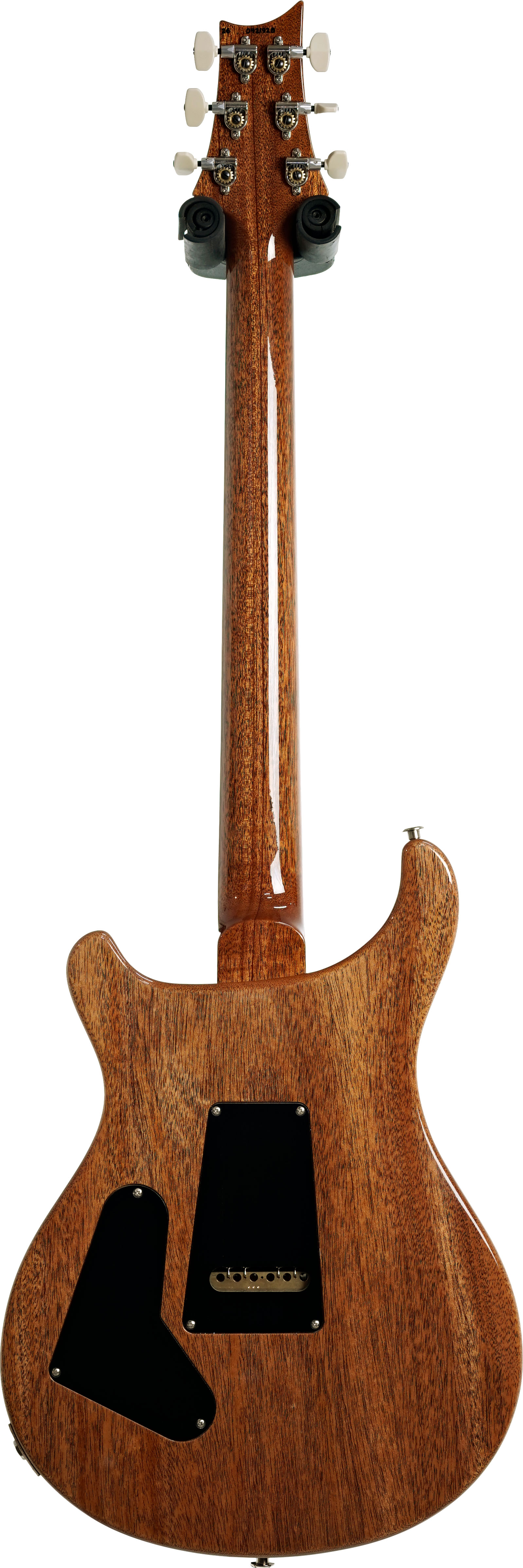 PRS Custom 24 Black Rainbow Holoflake Top & Binding (Natural Back) #0421928