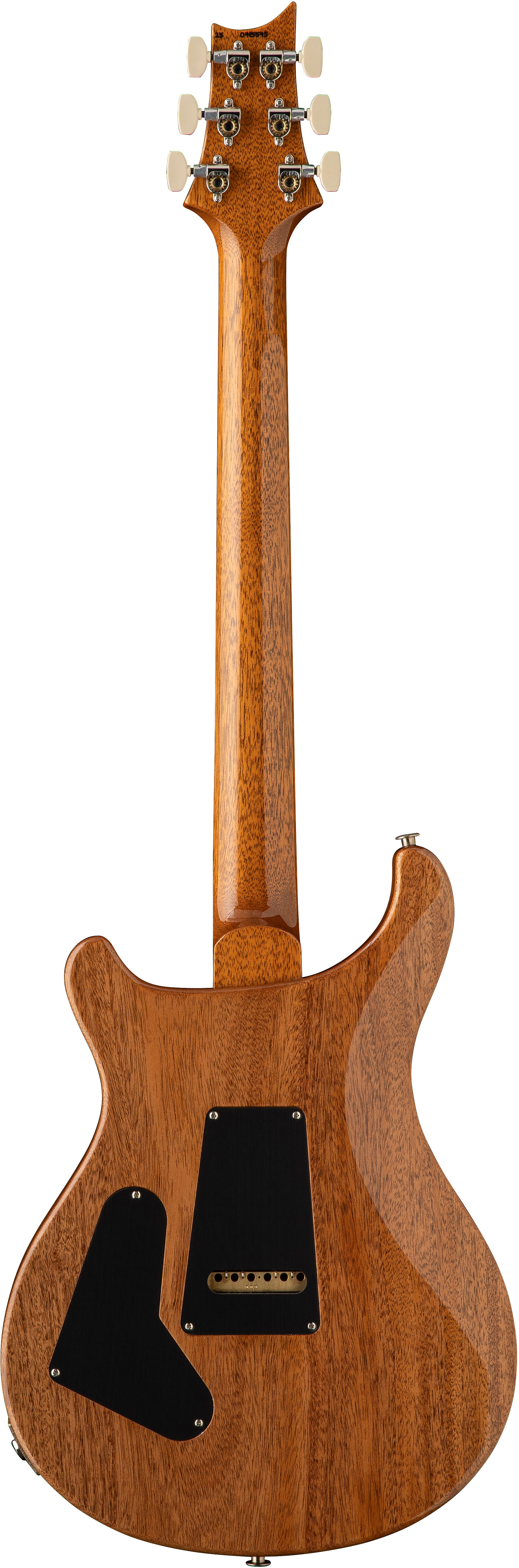 PRS Custom 24-08 Black Rainbow Holoflake Top & Binding (Natural Back)