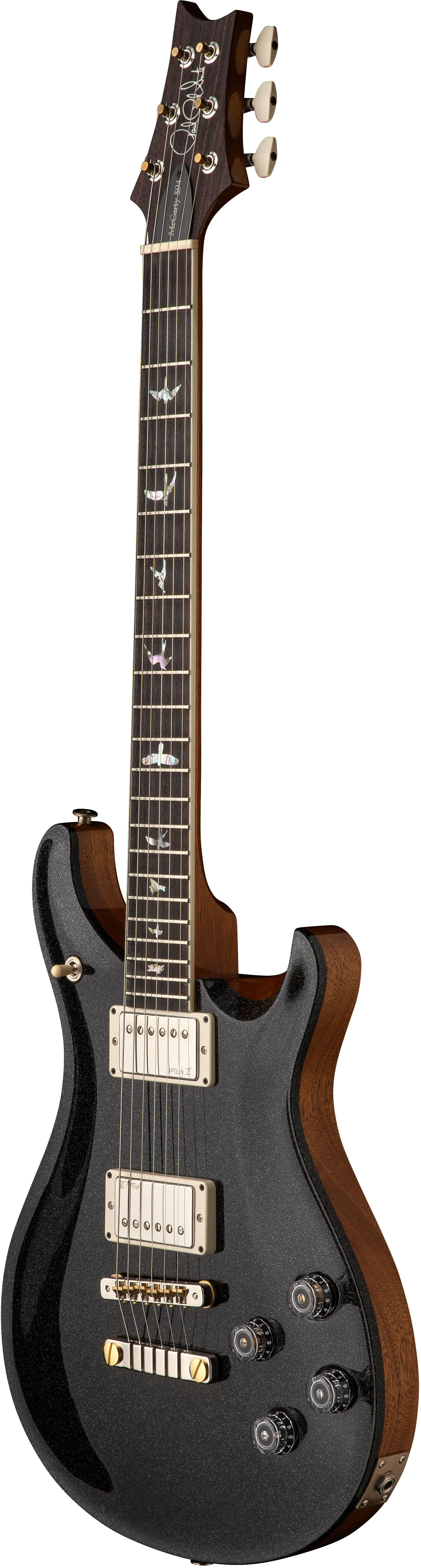 PRS McCarty 594 Black Rainbow Holoflake Top & Binding (Natural Back)