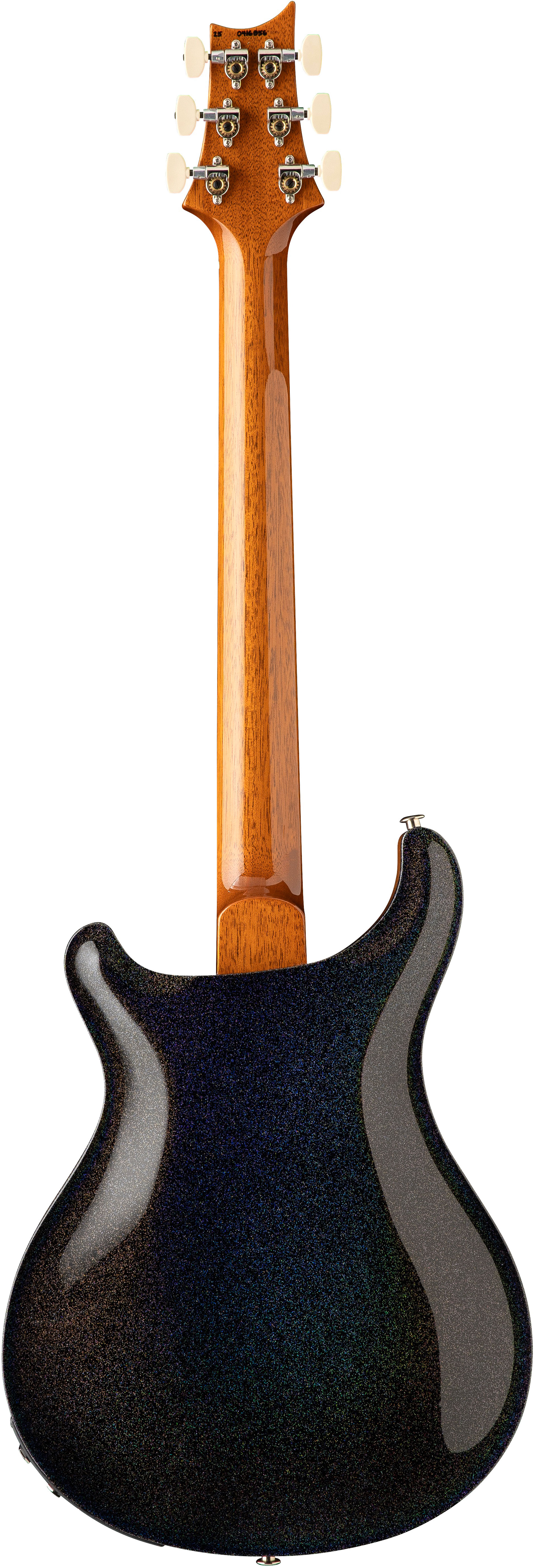 PRS Hollowbody II Piezo Black Rainbow Holoflake Top Back & Binding (Natural Sides)