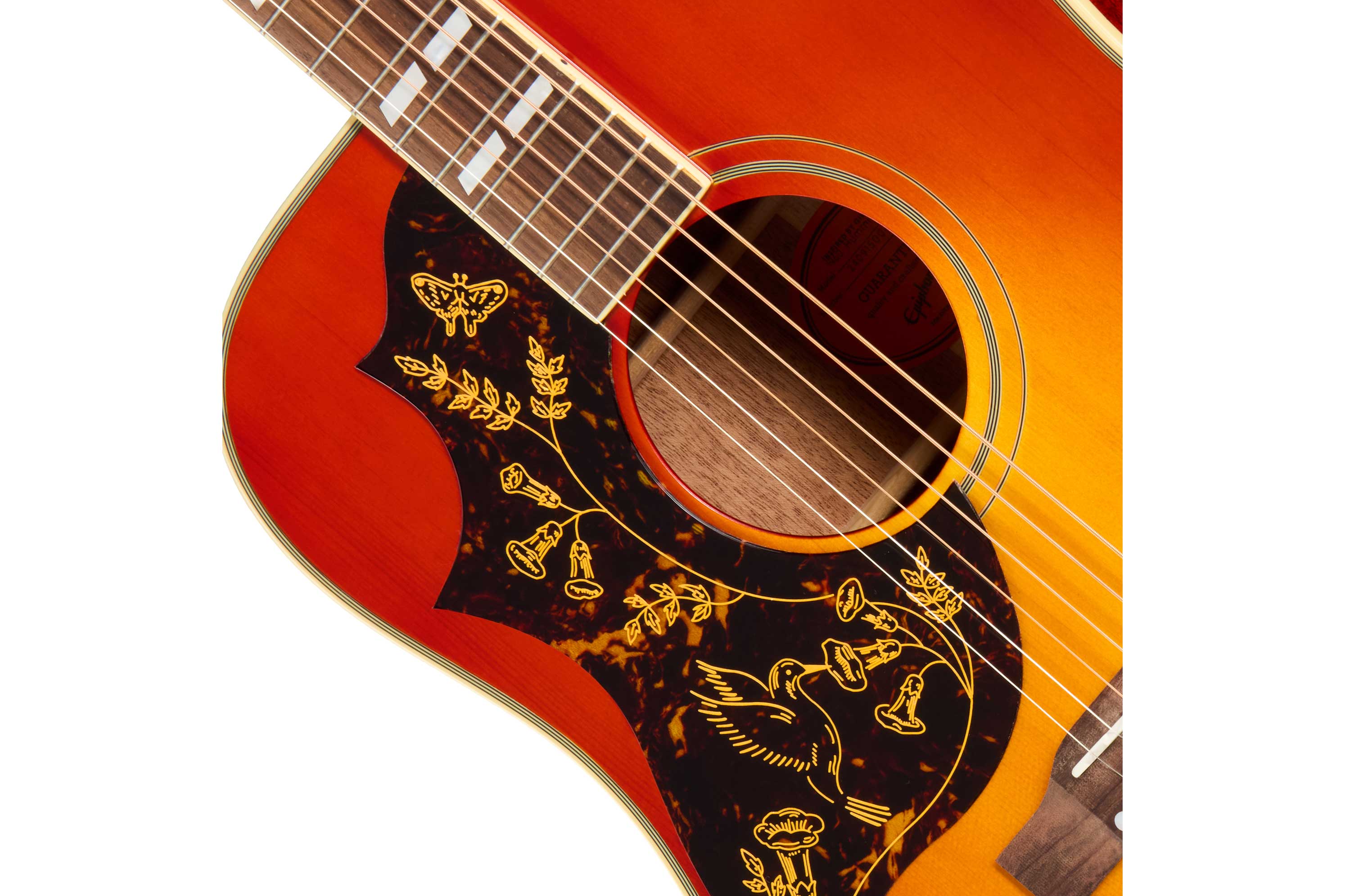 Epiphone Inspired by Gibson Custom 1960 Hummingbird Reissue Heritage Cherry Sunburst Left Handed