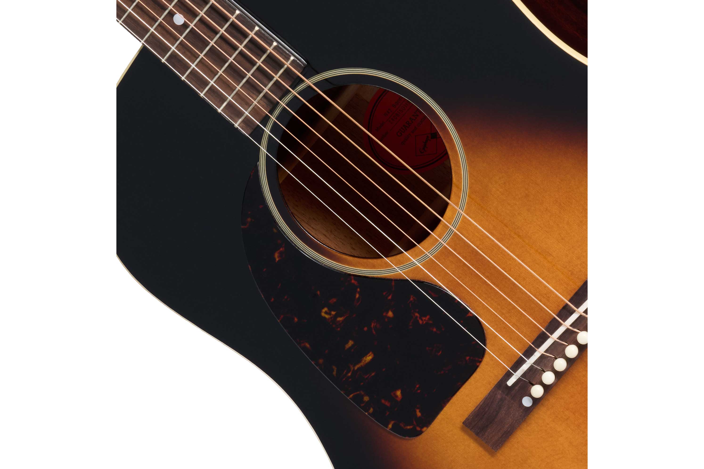 Epiphone Inspired by Gibson Custom 1942 Banner J-45 Reissue Vintage Sunburst Left Handed