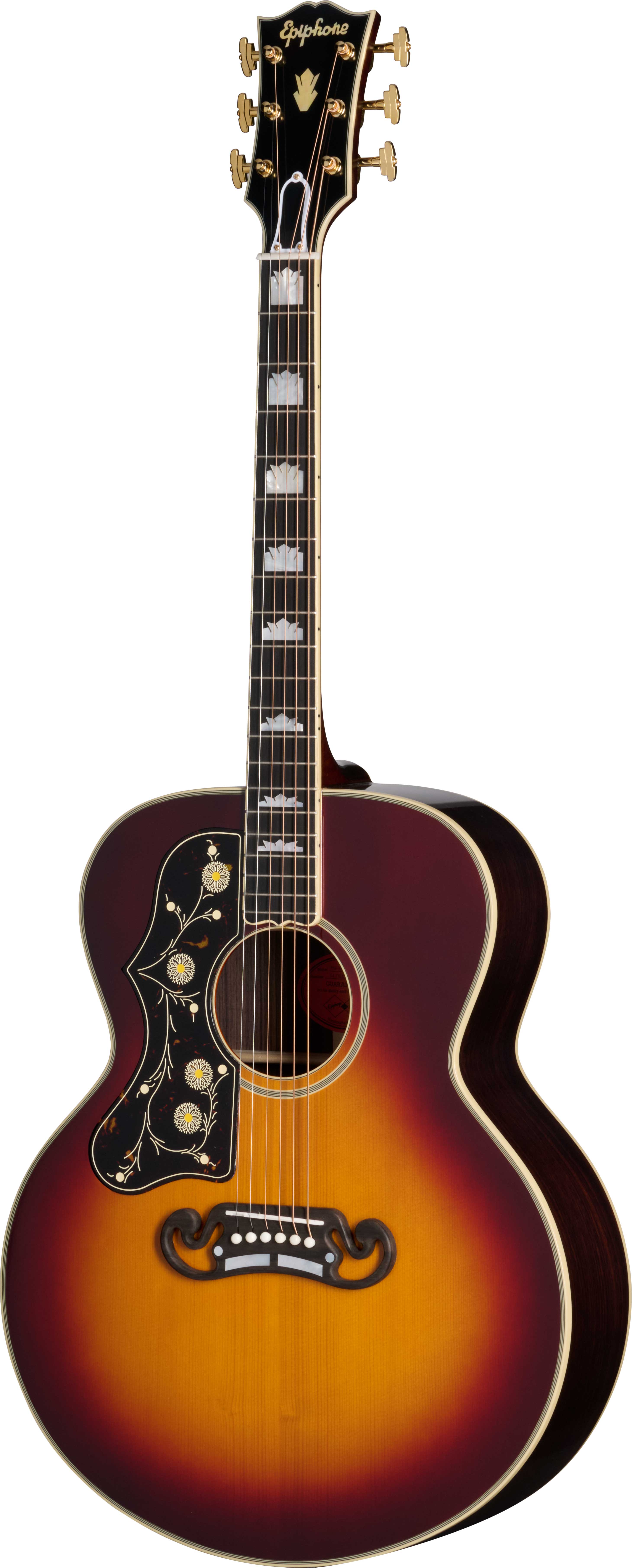 Epiphone Inspired by Gibson Custom Pre-War SJ-200 Rosewood Reissue Vintage Sunburst Left Handed