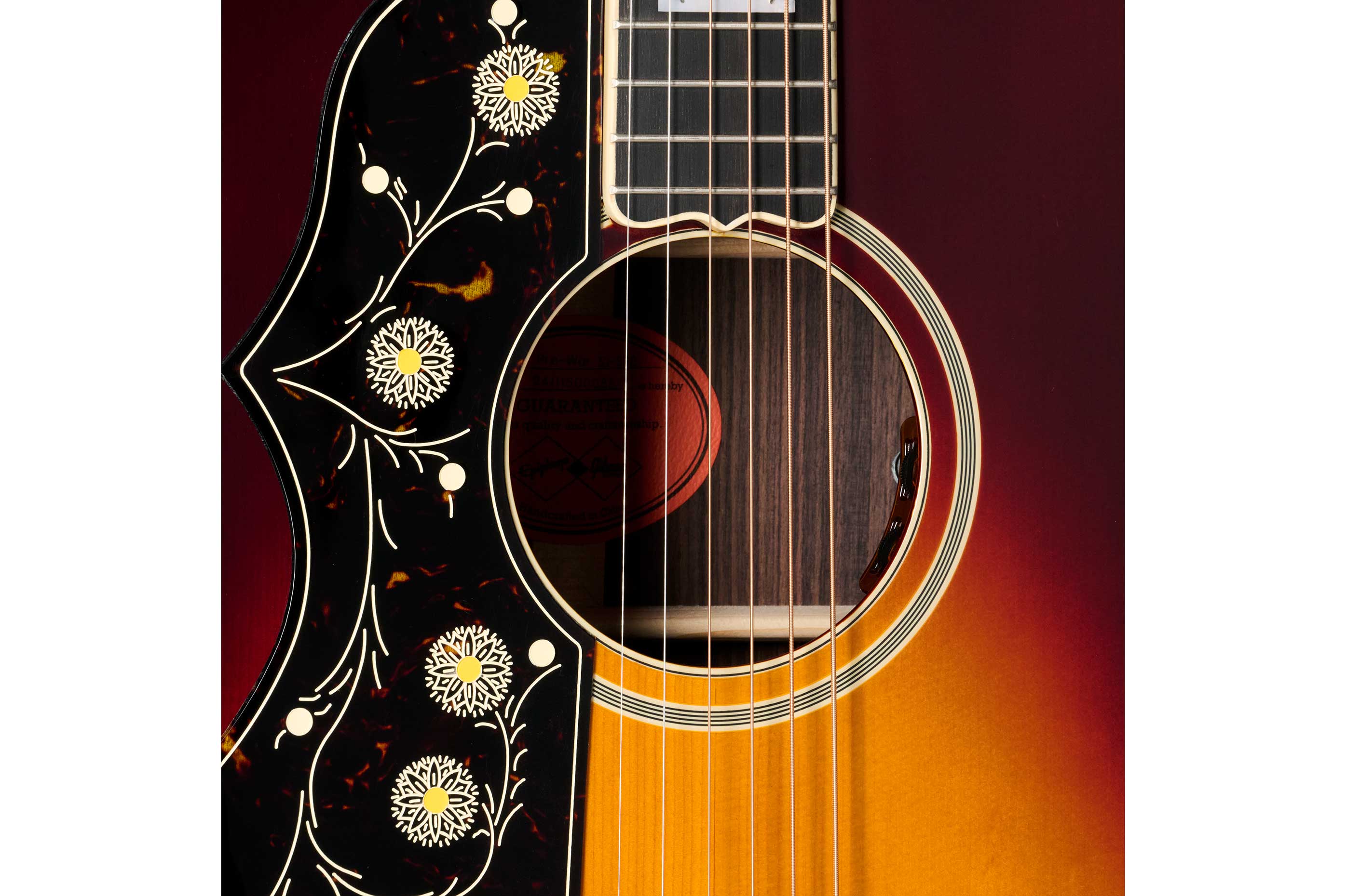 Epiphone Inspired by Gibson Custom Pre-War SJ-200 Rosewood Reissue Vintage Sunburst Left Handed