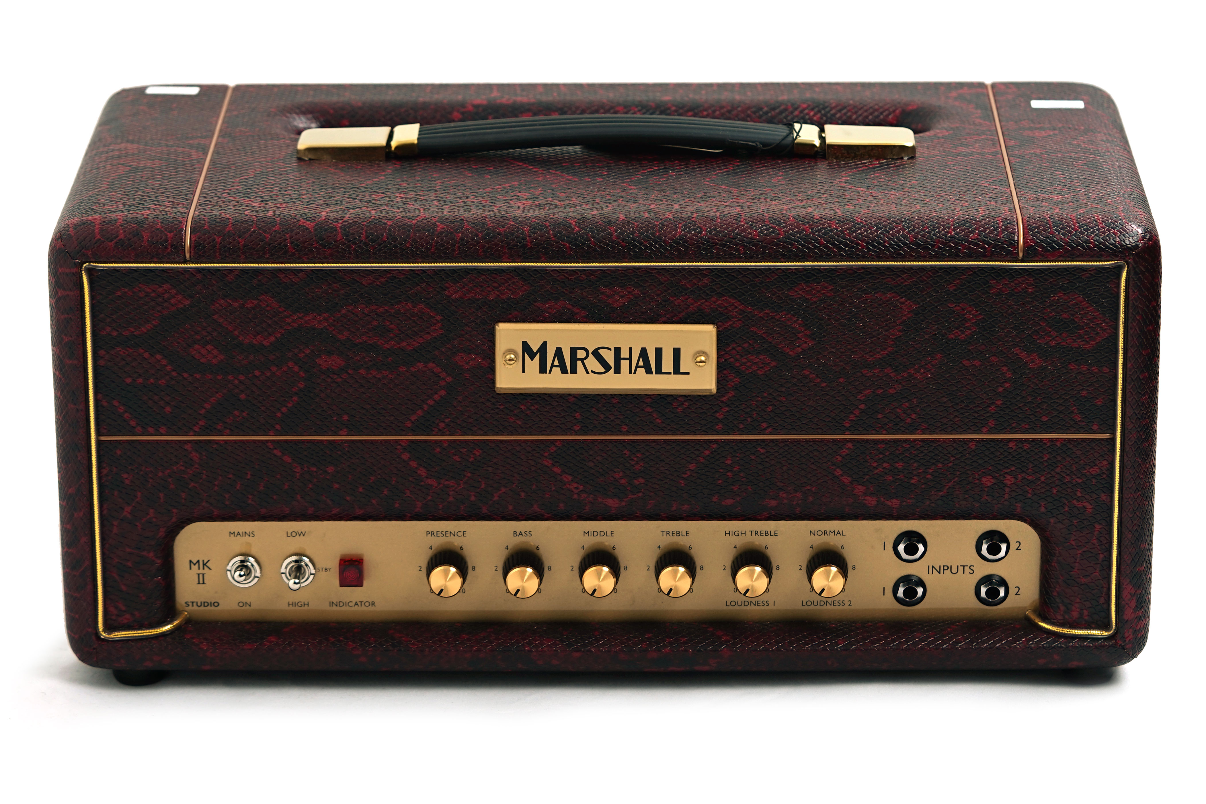 Marshall Design Store SV20H Studio Vintage Valve Amp Head Burgundy Snakeskin