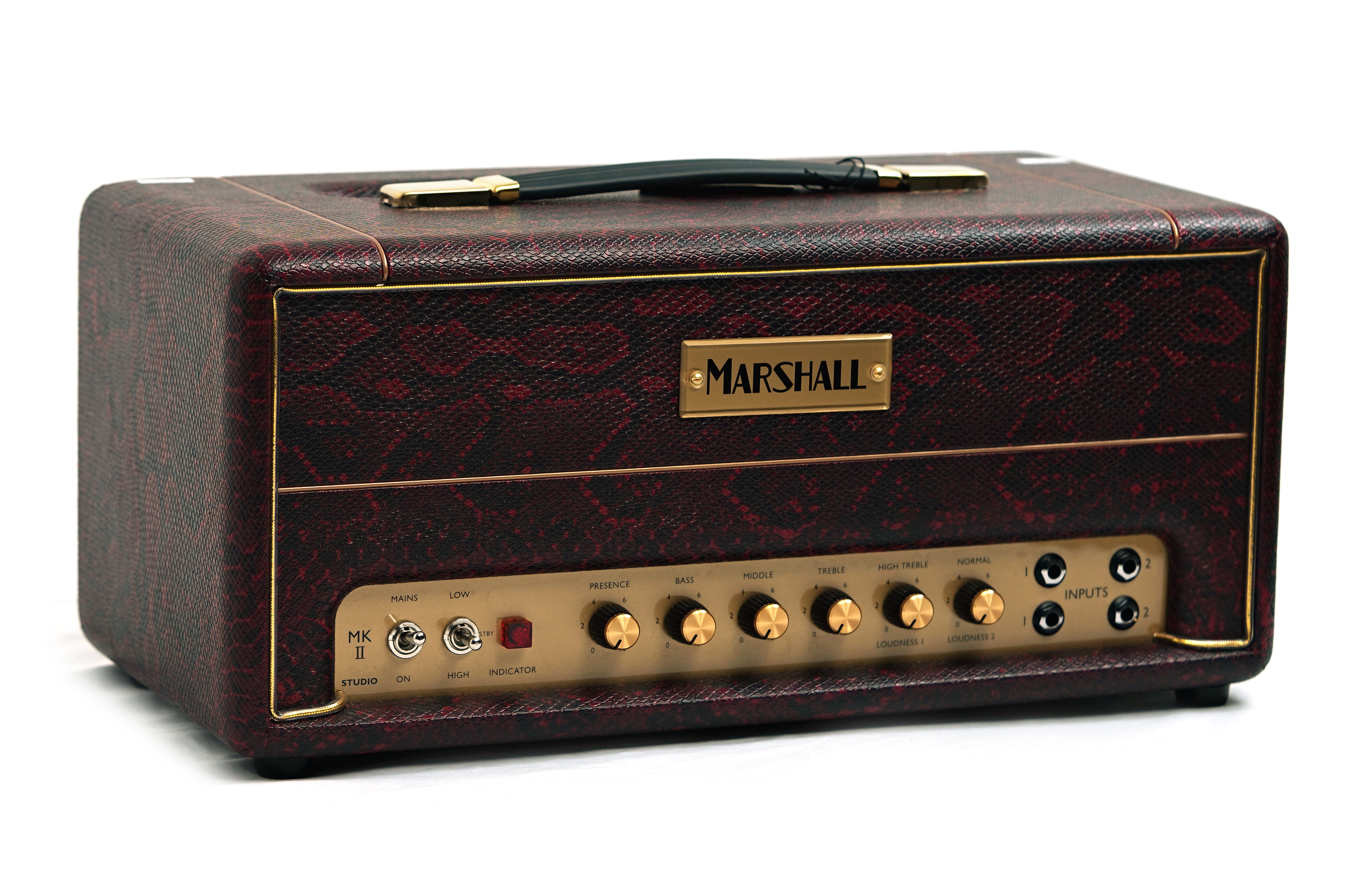 Marshall Design Store SV20H Studio Vintage Valve Amp Head Burgundy Snakeskin