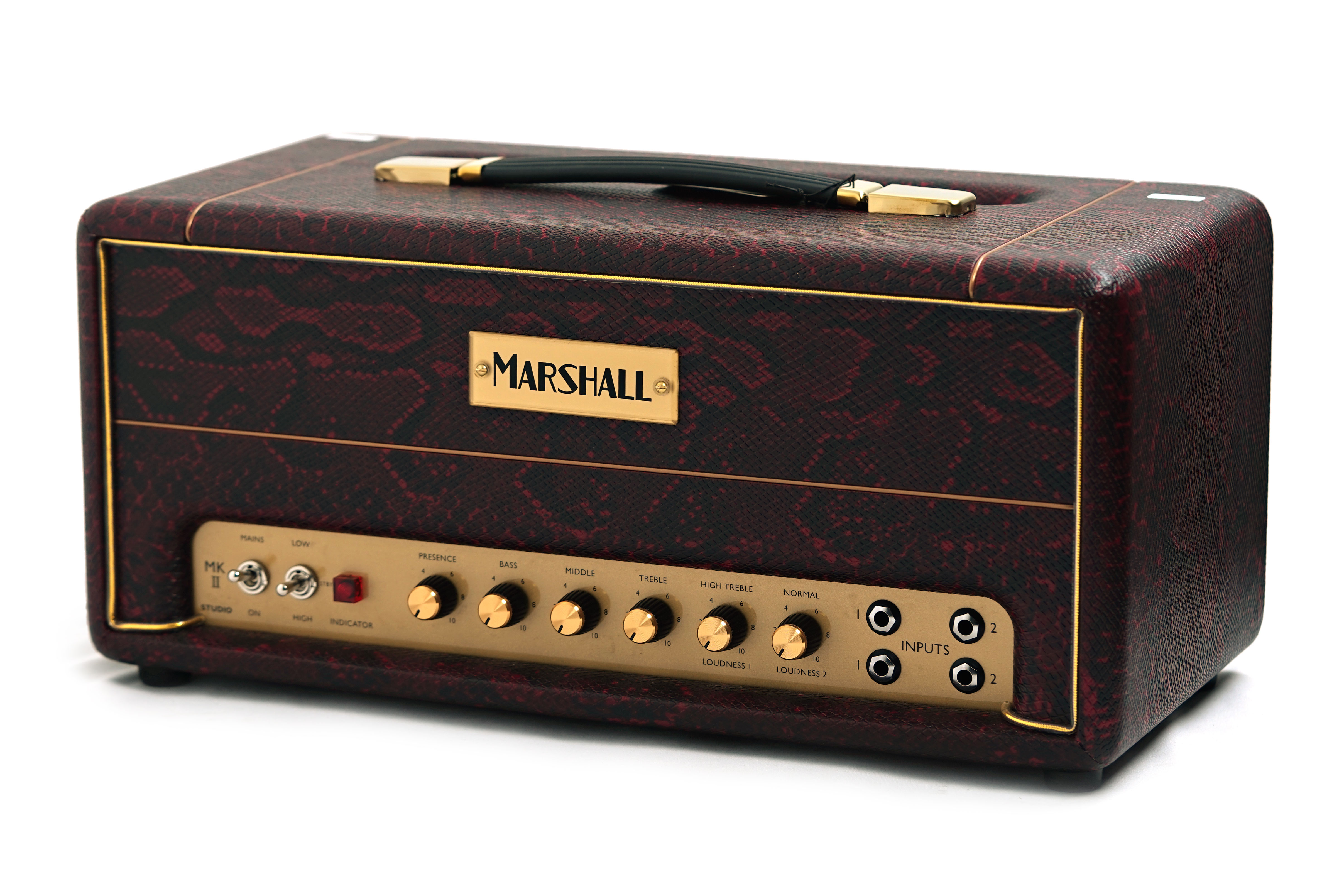 Marshall Design Store SV20H Studio Vintage Valve Amp Head Burgundy Snakeskin