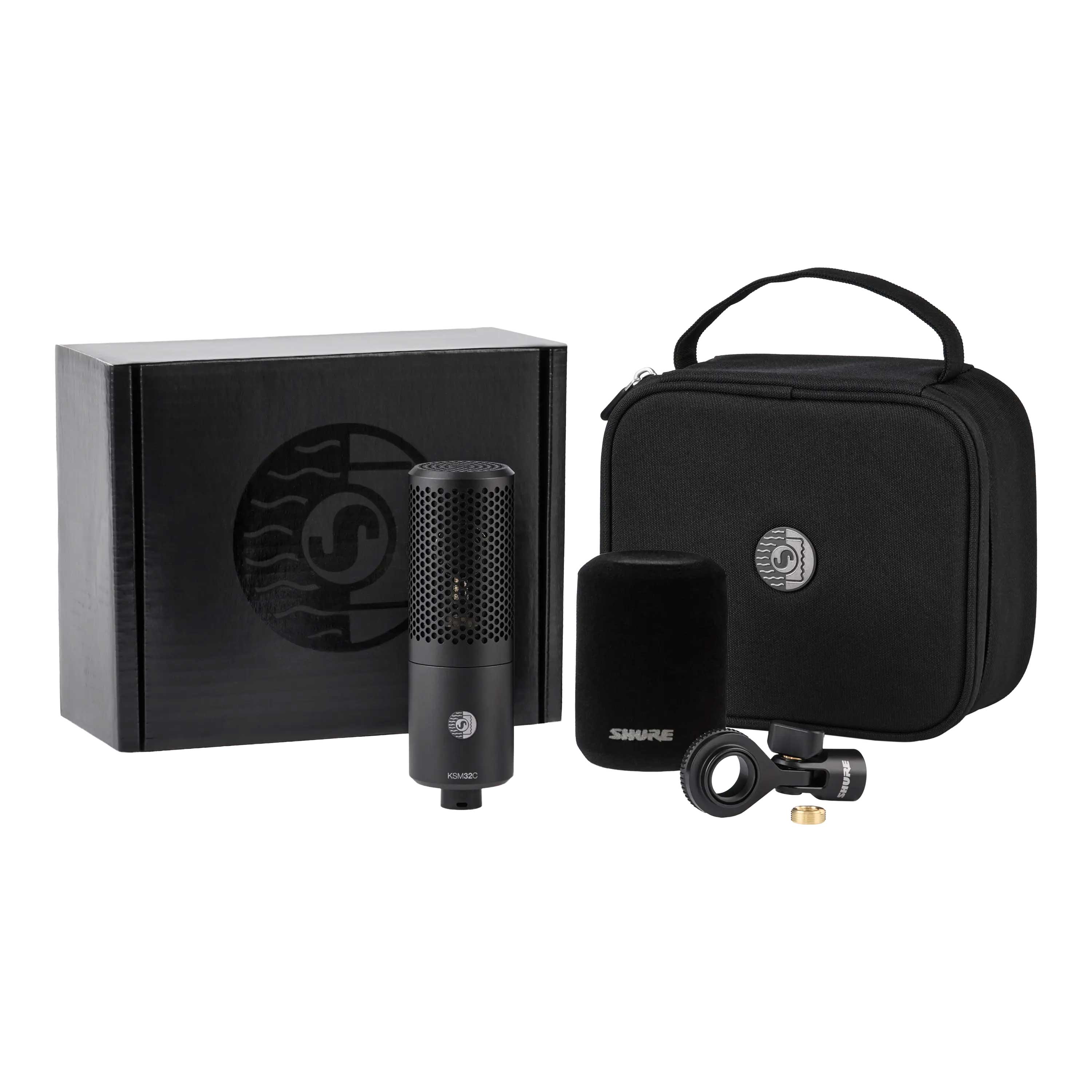 Shure KSM32C/HM Includes Foam Windscreen, Mic Clamp, and Zippered Carrying Case