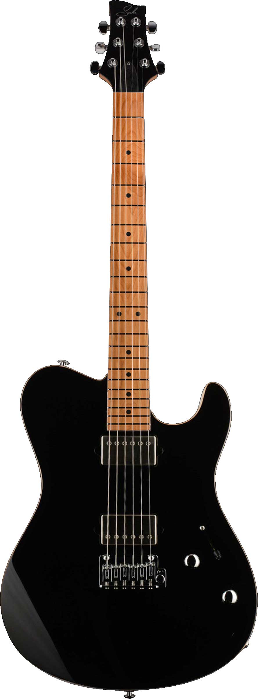 Suhr Oso Short Scale Basswood Plain Maple Black Roasted Maple Fingerboard
