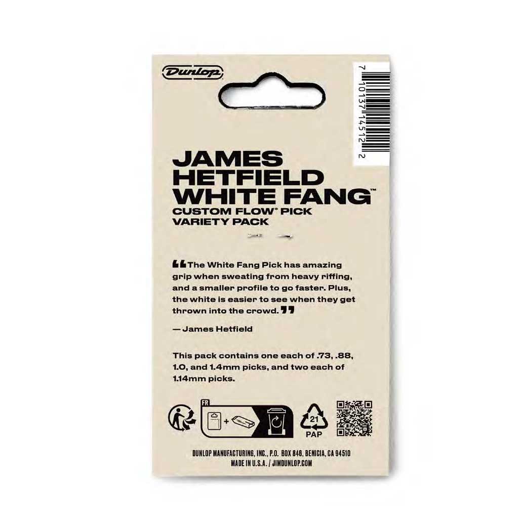 Dunlop James Hetfield White Fang Custom Flow Variety Pack 6
